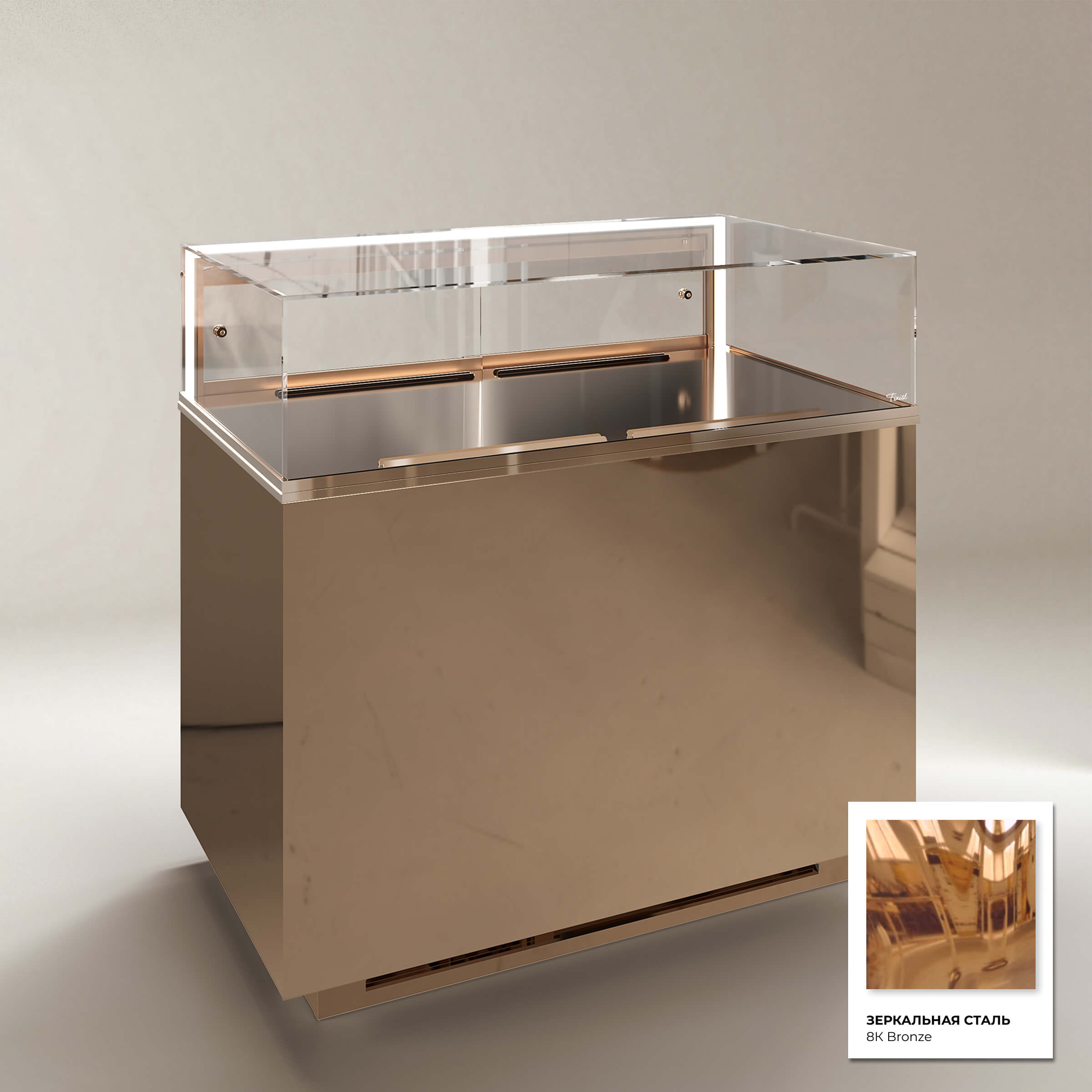 Кондитерская напольная холодильная витрина серии GLASSIER 58 LUX