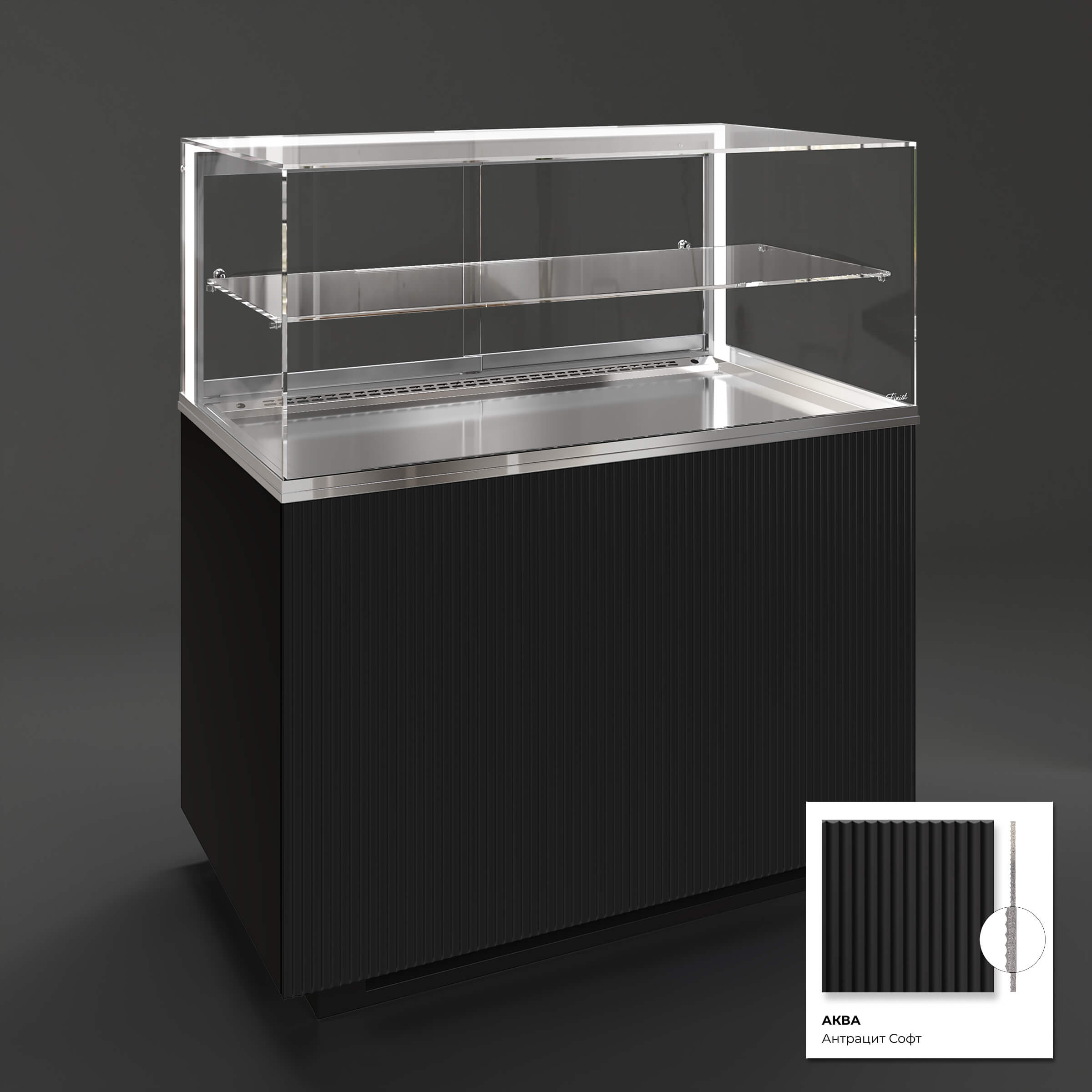 Кондитерская напольная холодильная витрина серии GLASSIER 812 LUX (1 полка)