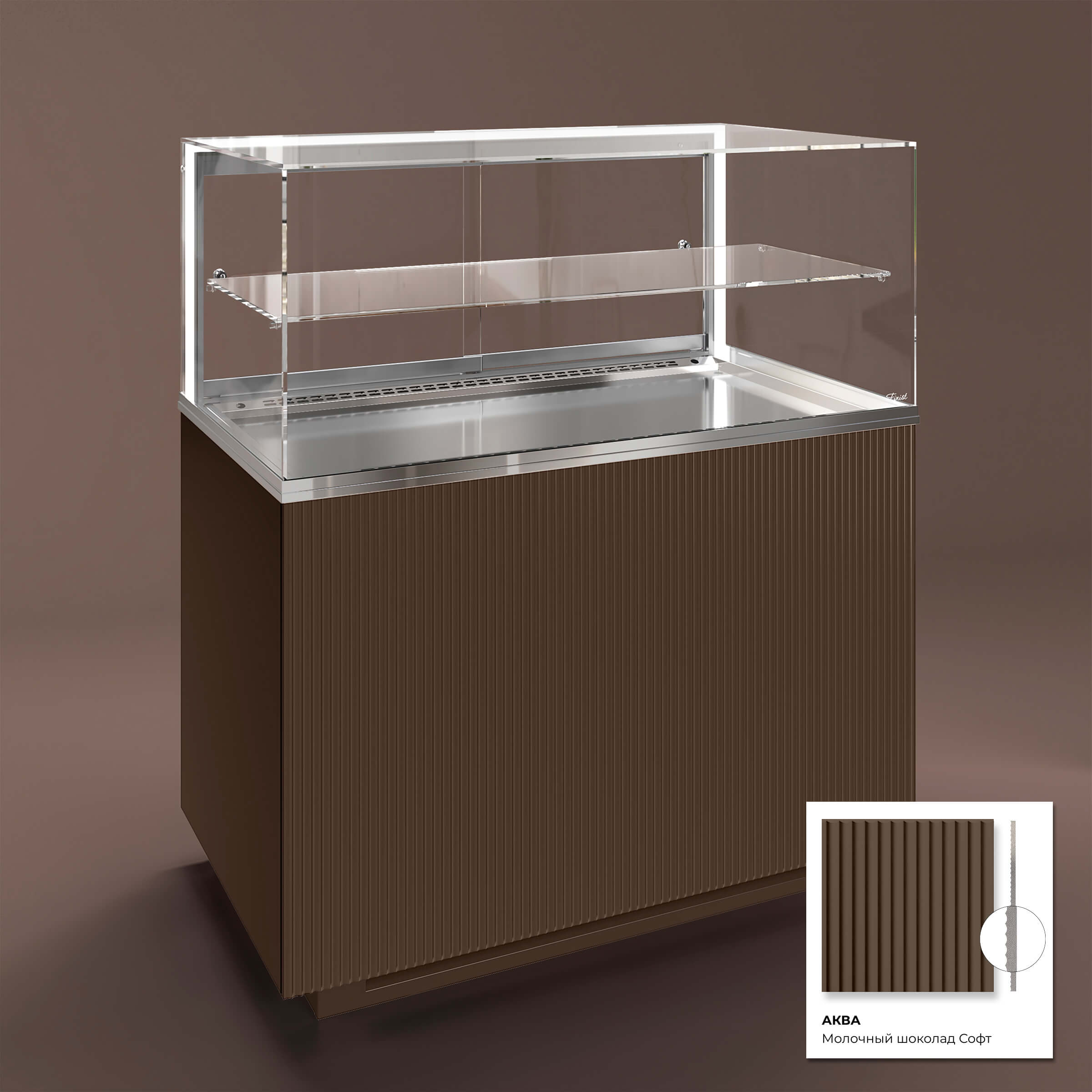 Кондитерская напольная холодильная витрина серии GLASSIER 812 LUX (1 полка)