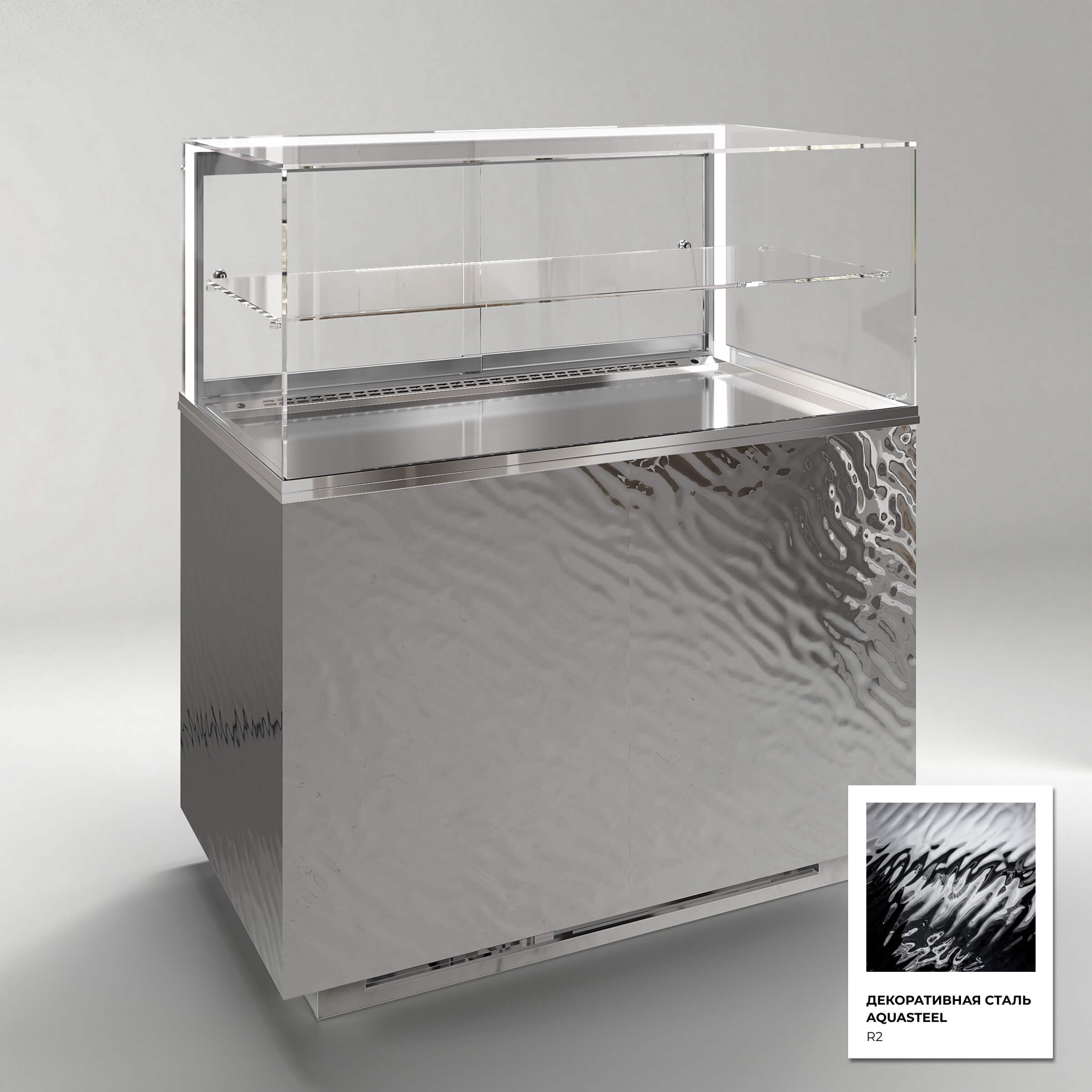 Кондитерская напольная холодильная витрина серии GLASSIER 812 LUX (1 полка)