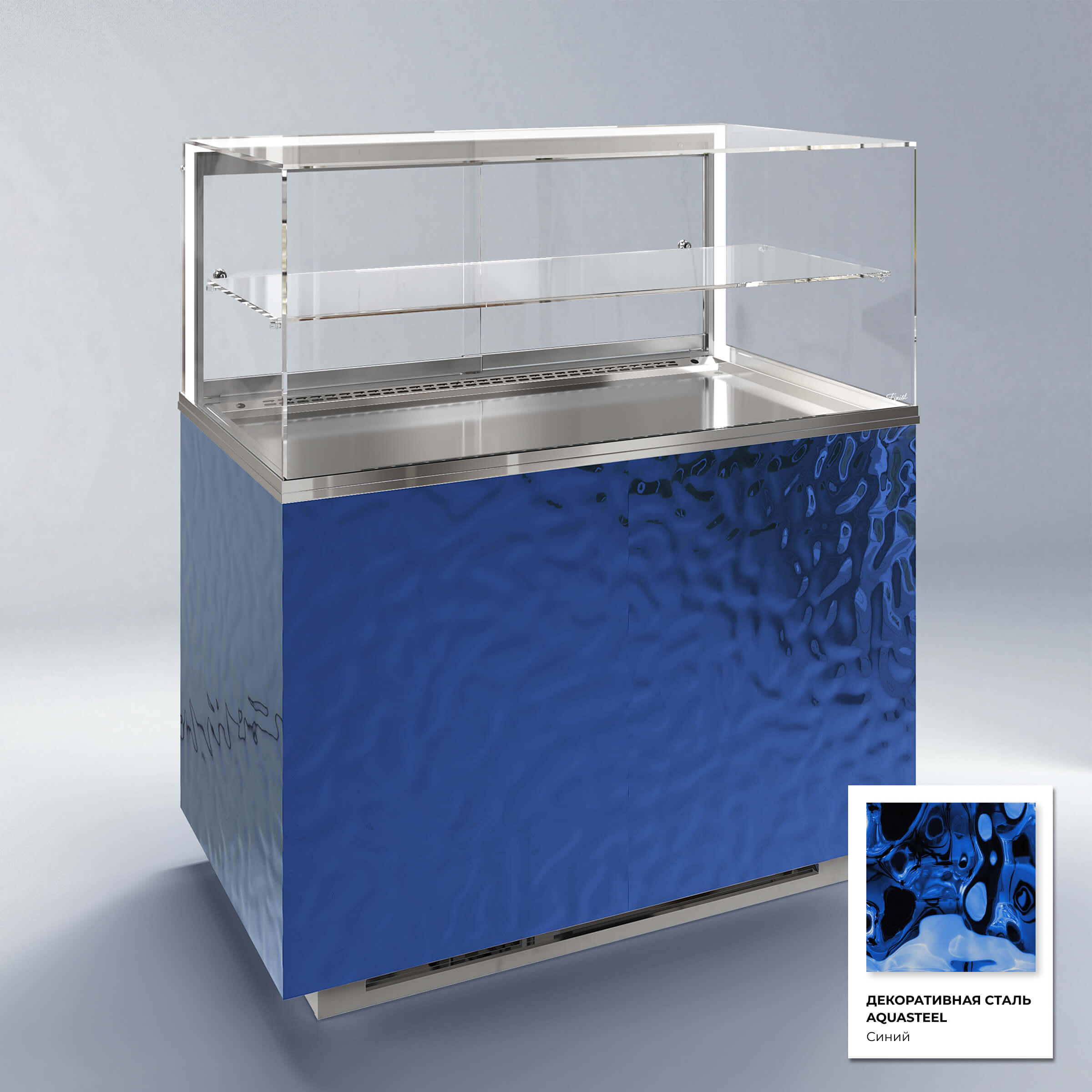 Кондитерская напольная холодильная витрина серии GLASSIER 812 LUX (1 полка)