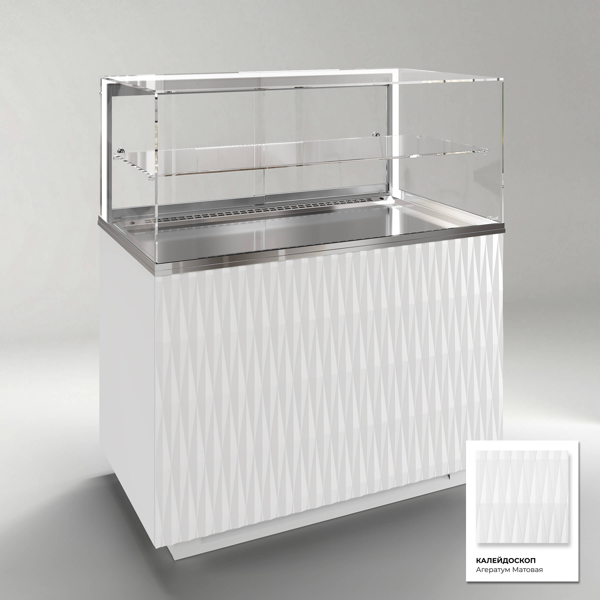 Кондитерская напольная холодильная витрина серии GLASSIER 812 LUX (1 полка)