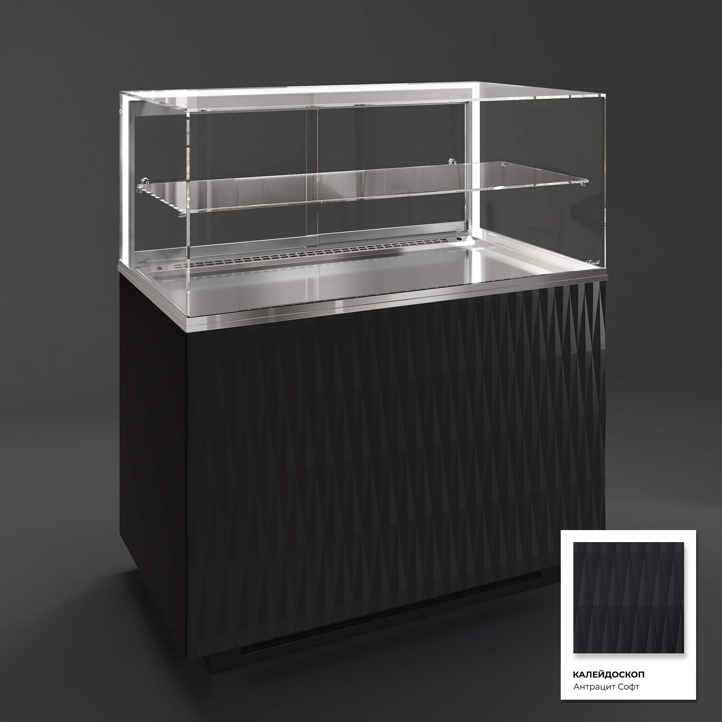 Кондитерская напольная холодильная витрина серии GLASSIER 812 LUX (1 полка)