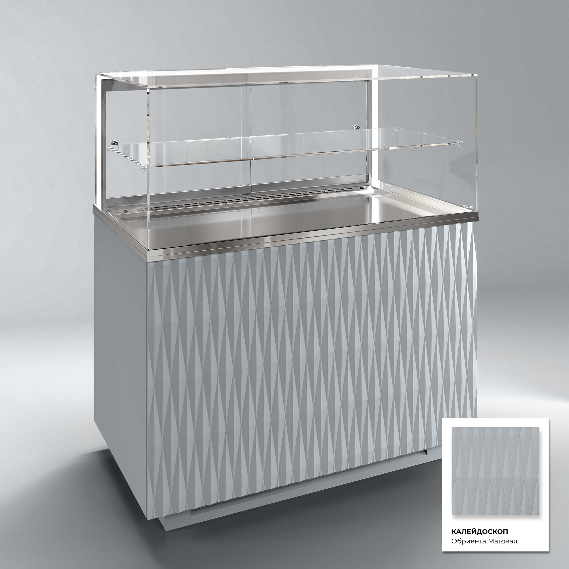 Кондитерская напольная холодильная витрина серии GLASSIER 812 LUX (1 полка)