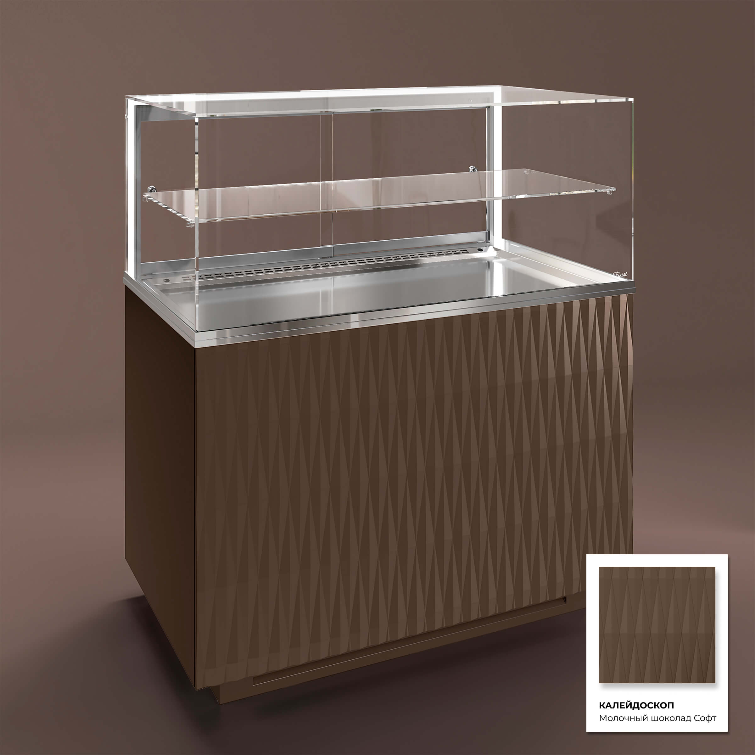 Кондитерская напольная холодильная витрина серии GLASSIER 812 LUX (1 полка)