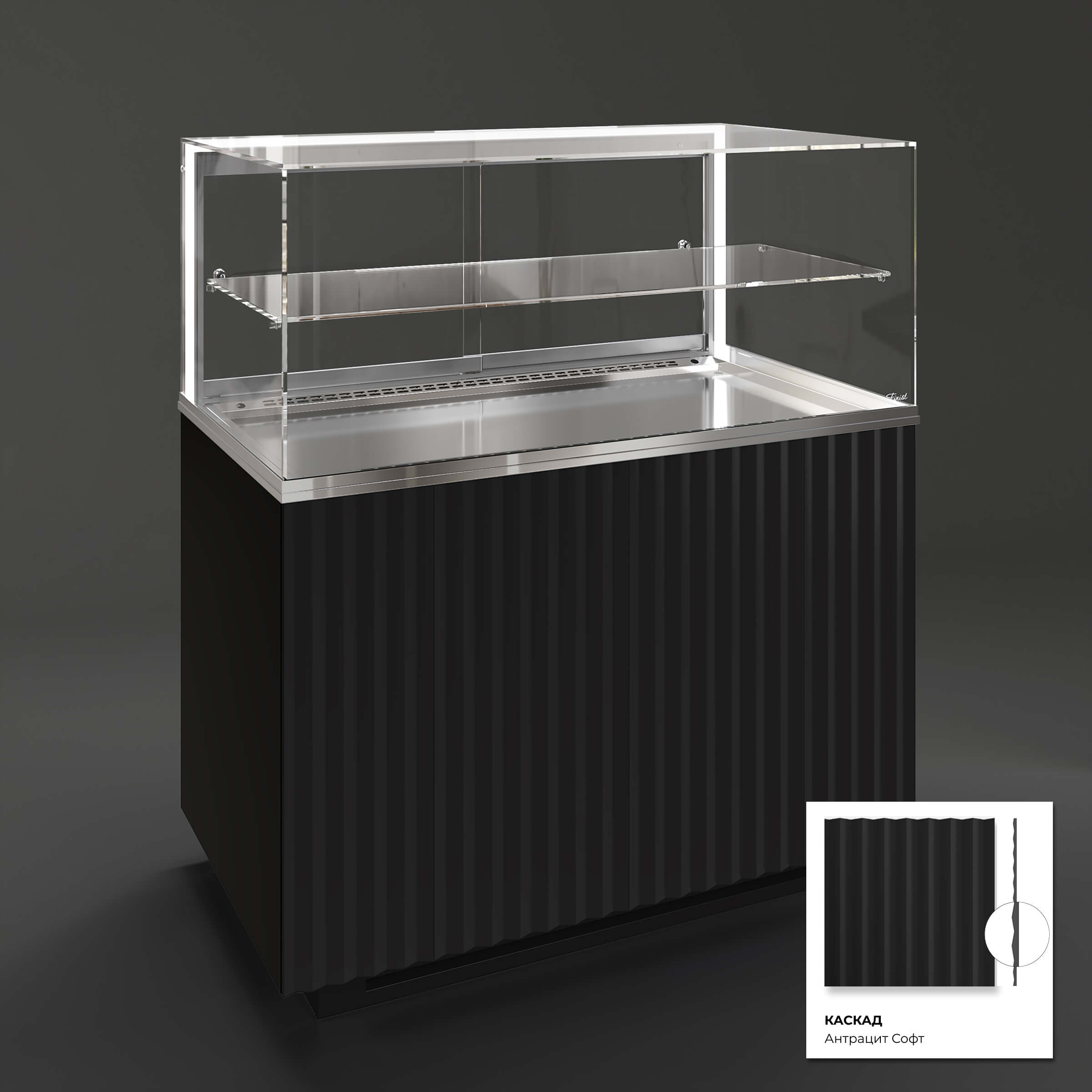 Кондитерская напольная холодильная витрина серии GLASSIER 812 LUX (1 полка)