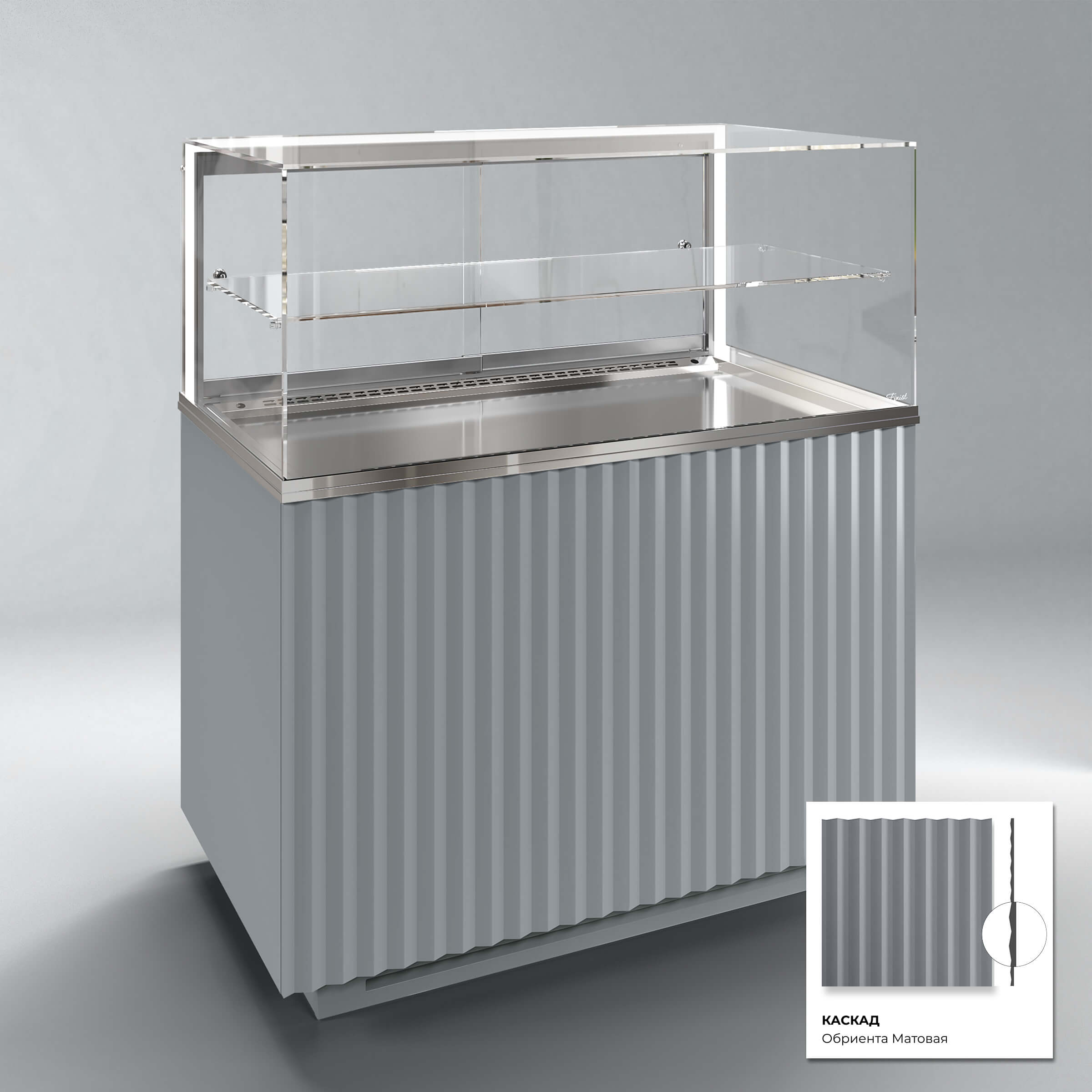 Кондитерская напольная холодильная витрина серии GLASSIER 812 LUX (1 полка)