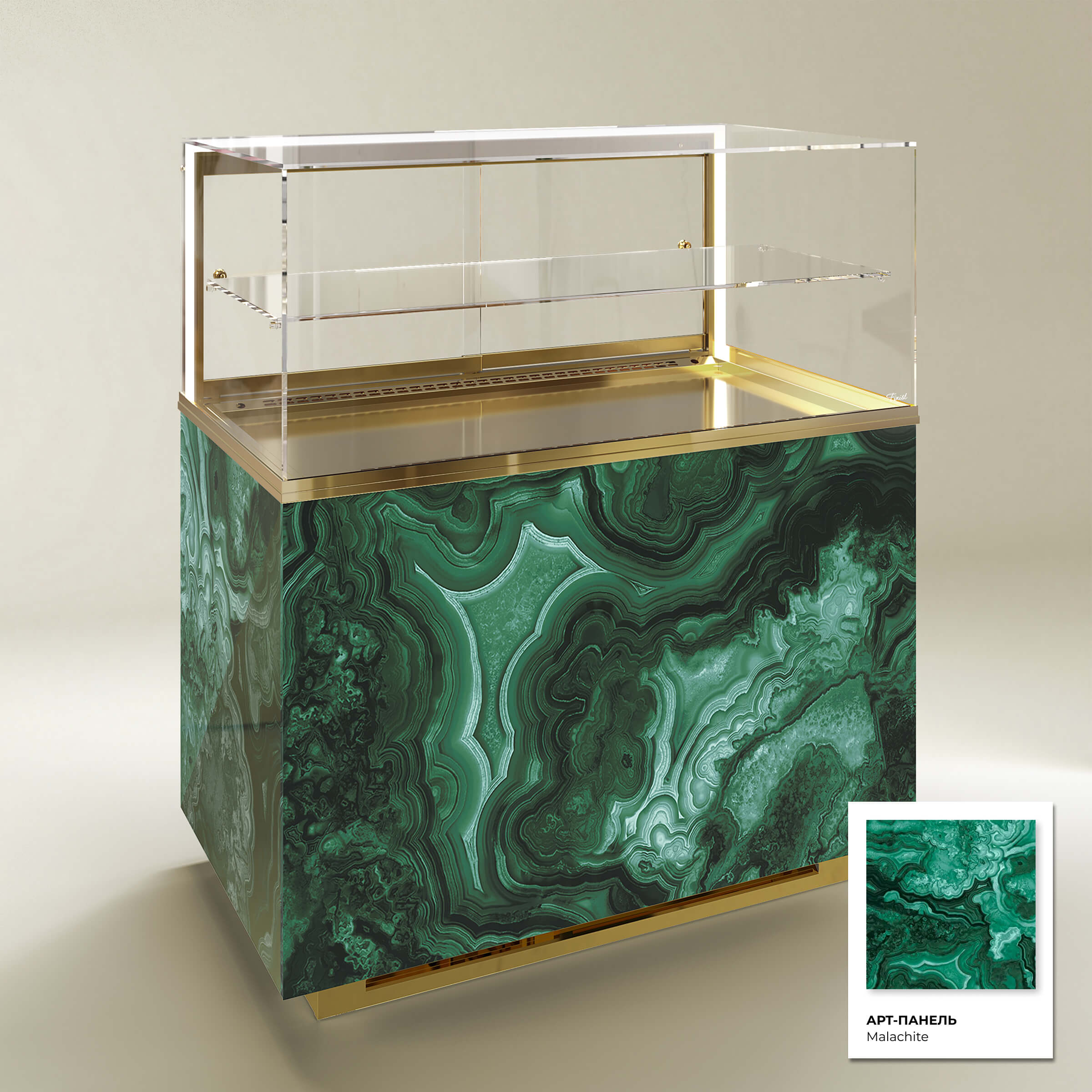 Кондитерская напольная холодильная витрина серии GLASSIER 812 LUX (1 полка)