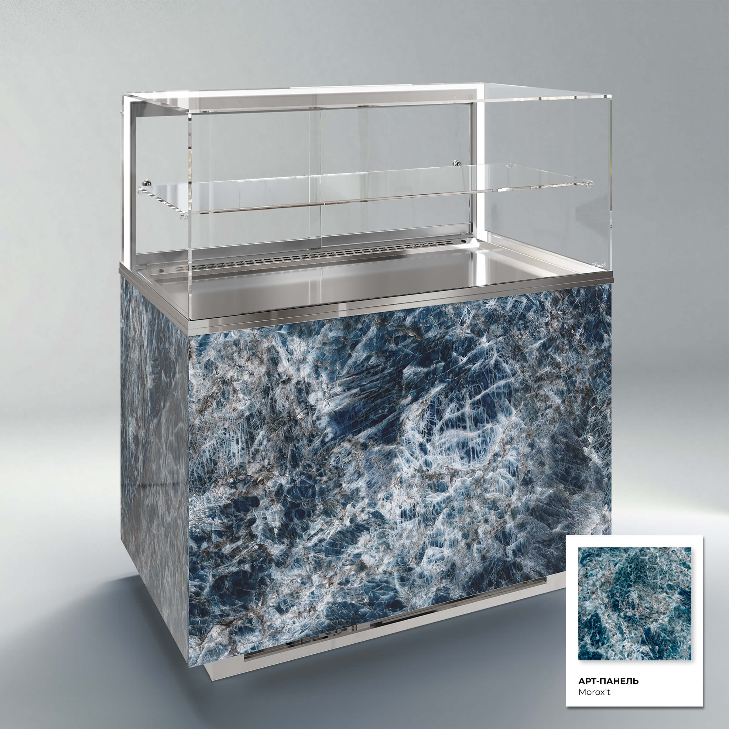 Кондитерская напольная холодильная витрина серии GLASSIER 812 LUX (1 полка)