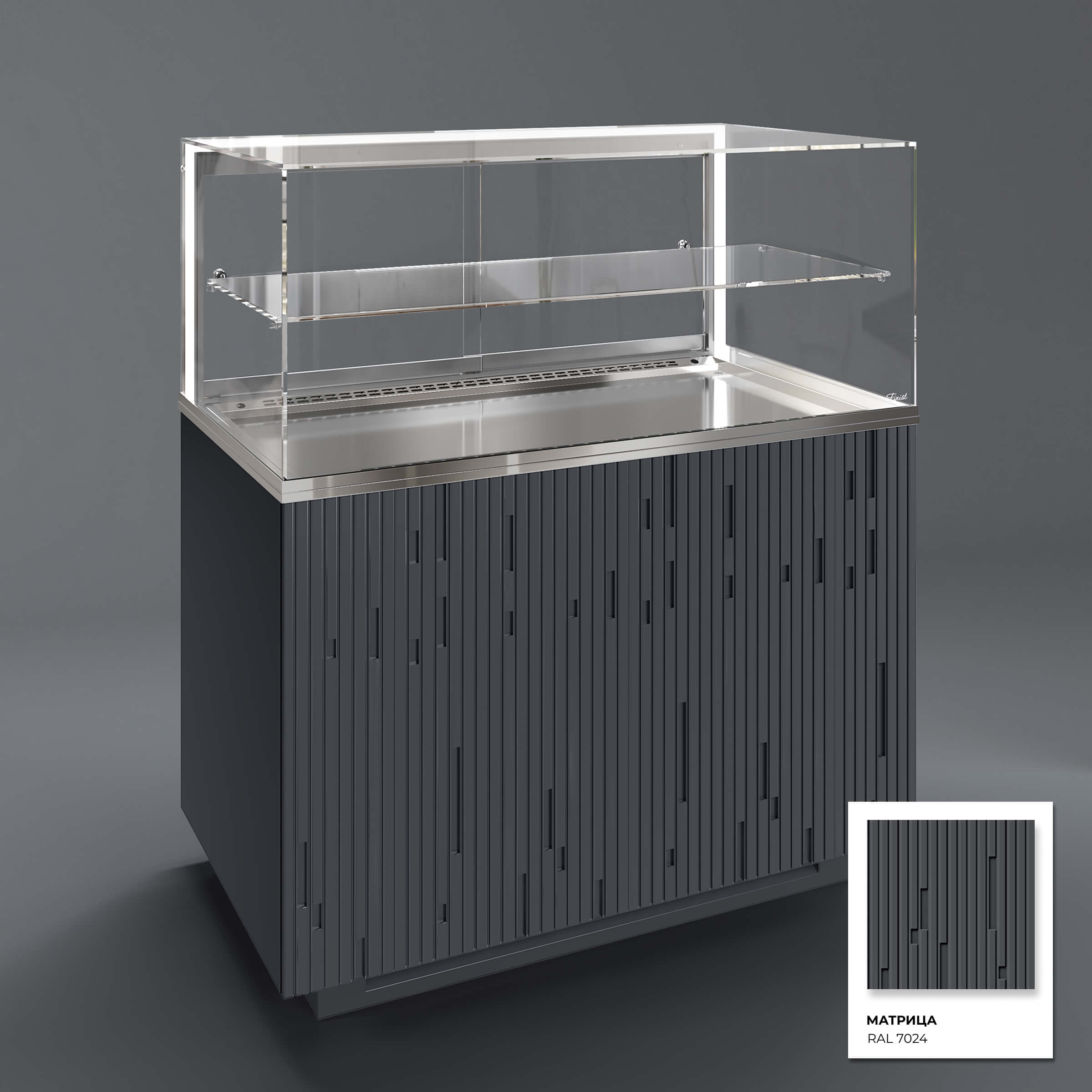 Кондитерская напольная холодильная витрина серии GLASSIER 812 LUX (1 полка)