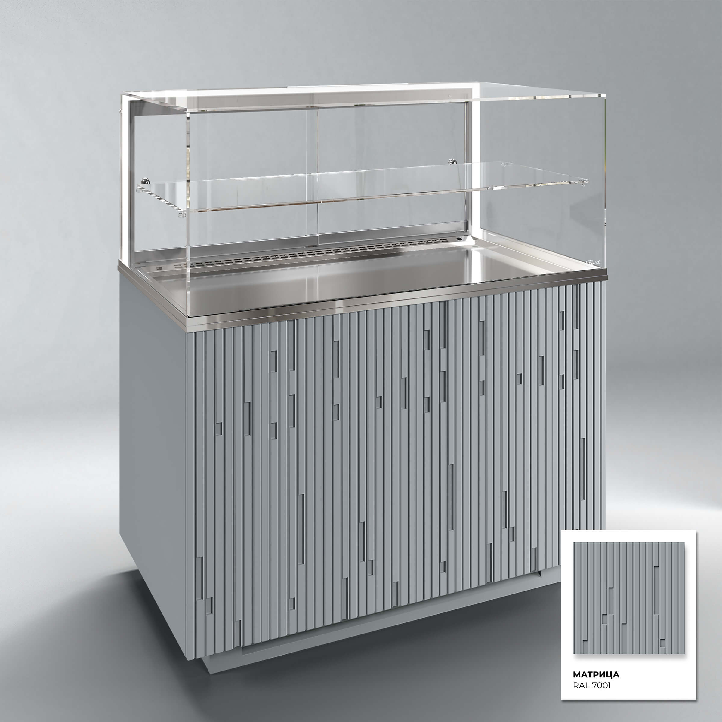 Кондитерская напольная холодильная витрина серии GLASSIER 812 LUX (1 полка)