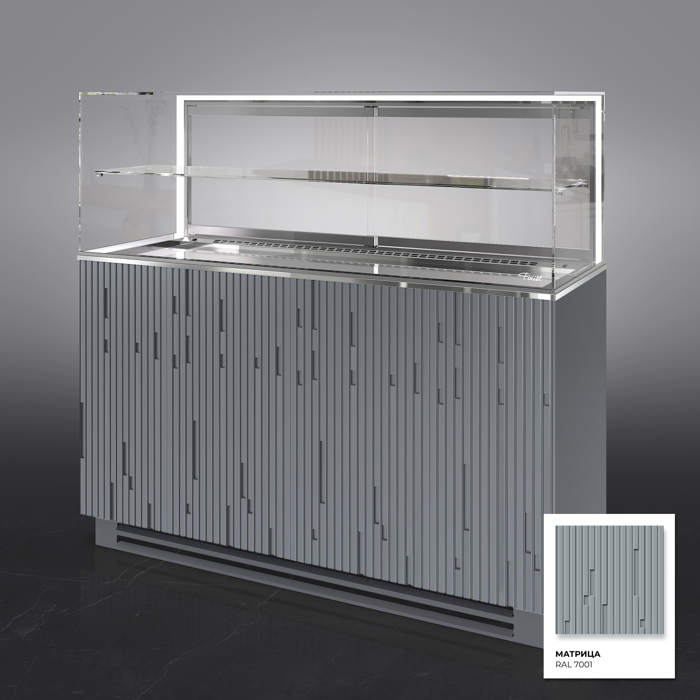 Кондитерская напольная холодильная витрина серии GLASSIER 812 LUX