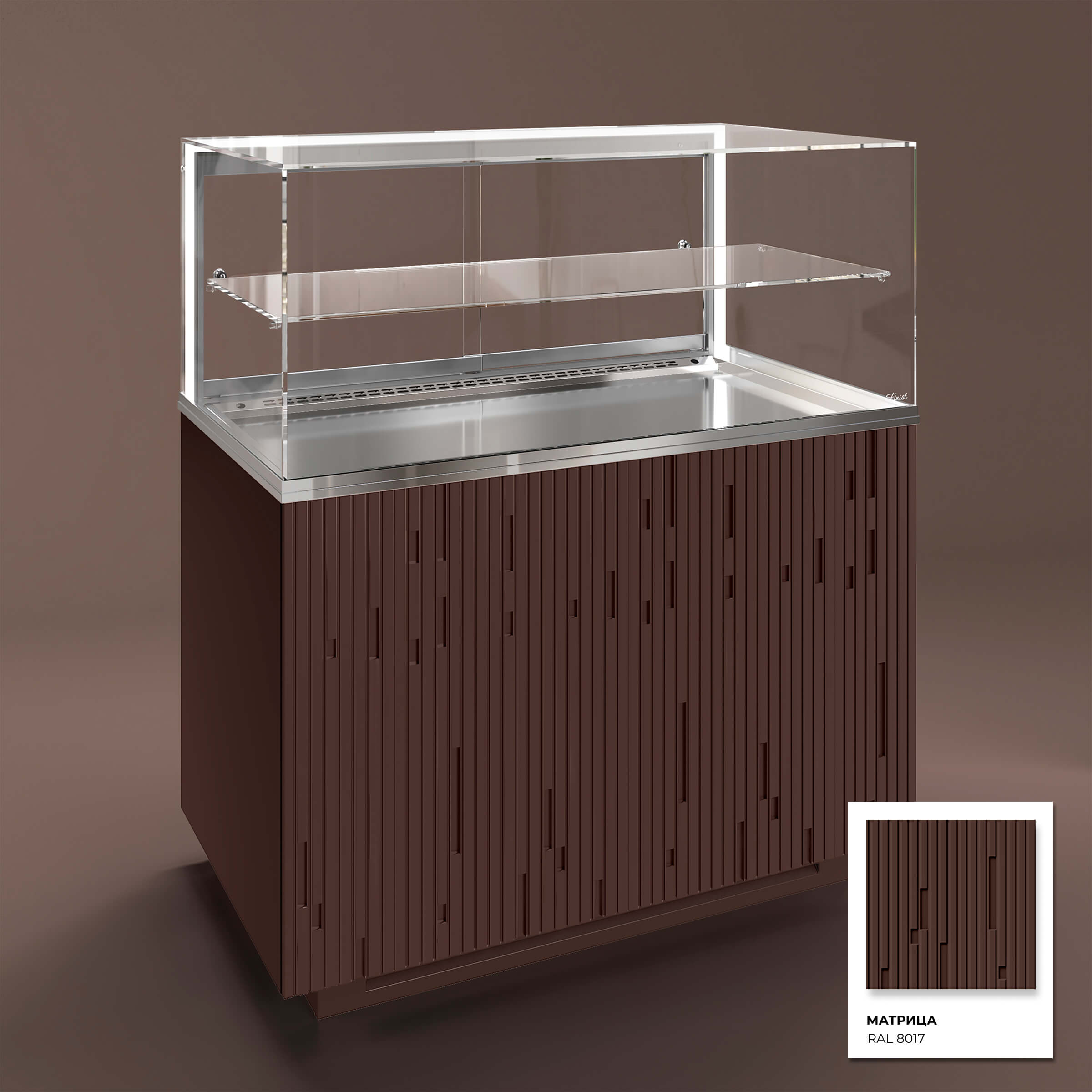 Кондитерская напольная холодильная витрина серии GLASSIER 812 LUX (1 полка)