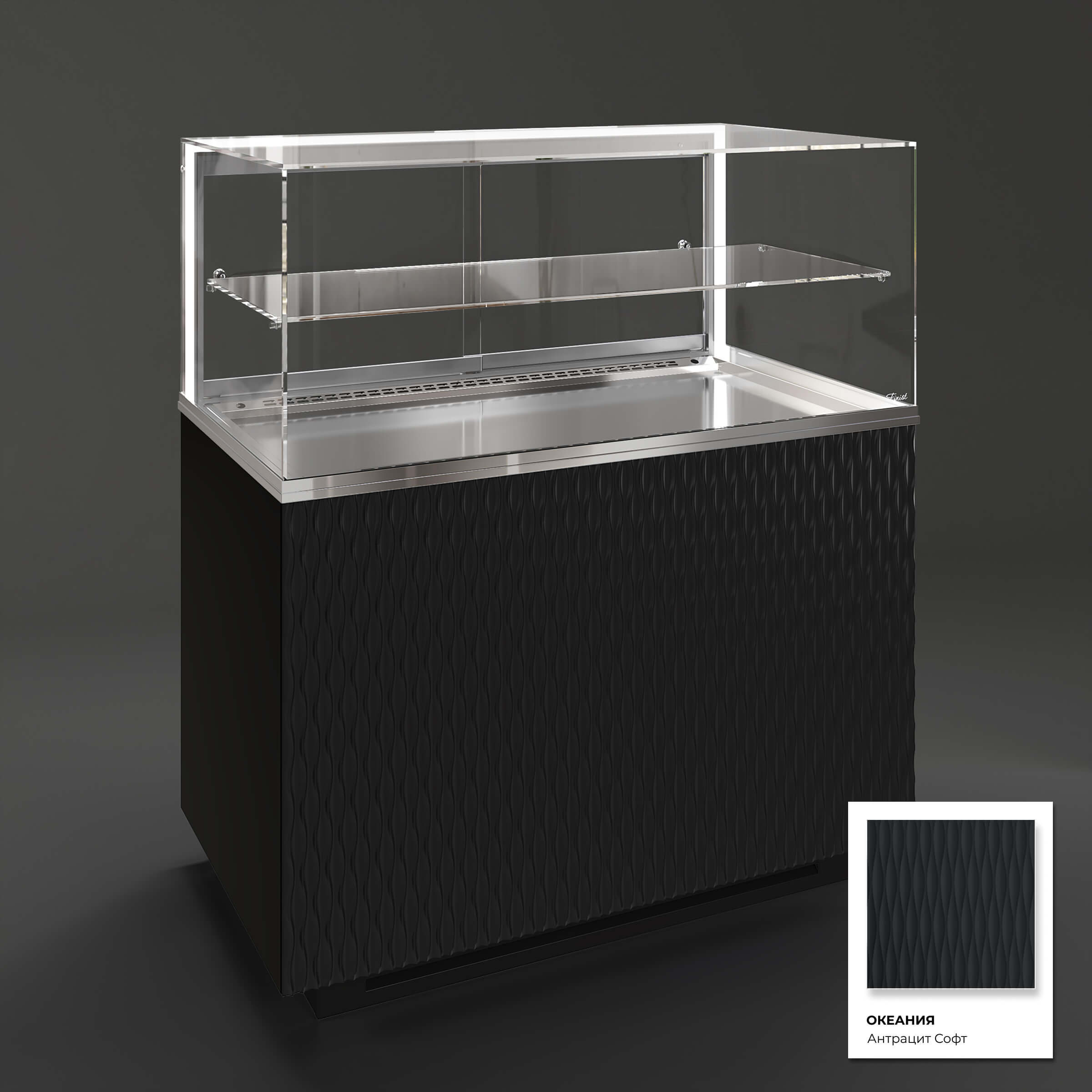 Кондитерская напольная холодильная витрина серии GLASSIER 812 LUX (1 полка)