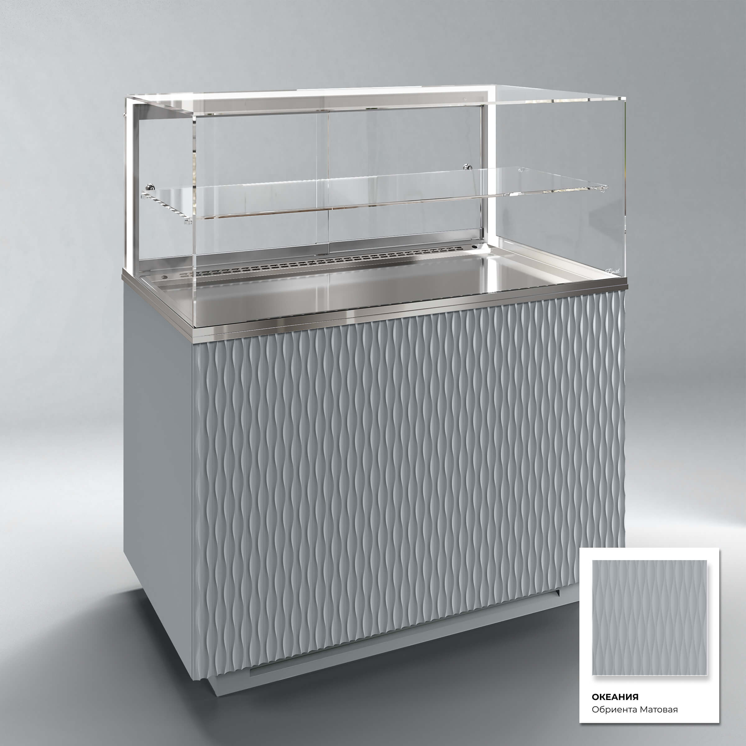 Кондитерская напольная холодильная витрина серии GLASSIER 812 LUX (1 полка)