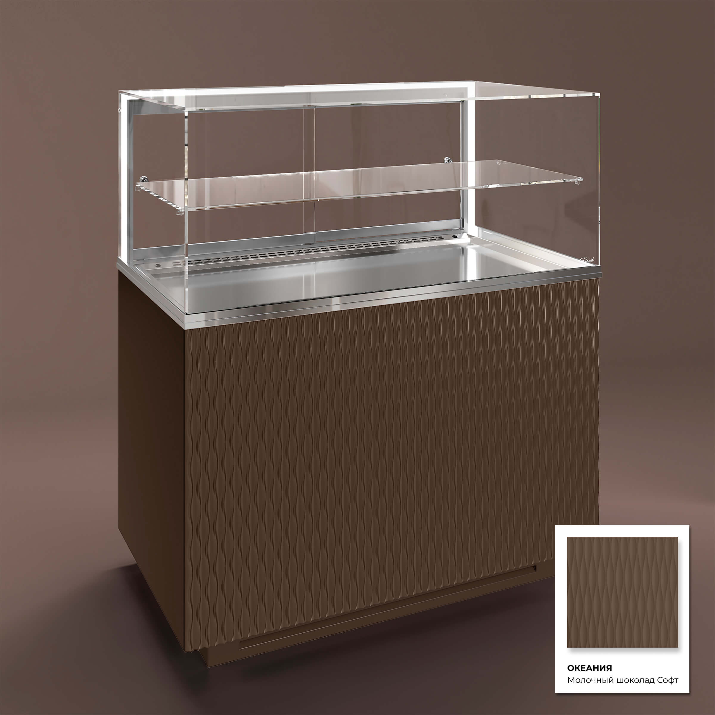 Кондитерская напольная холодильная витрина серии GLASSIER 812 LUX (1 полка)