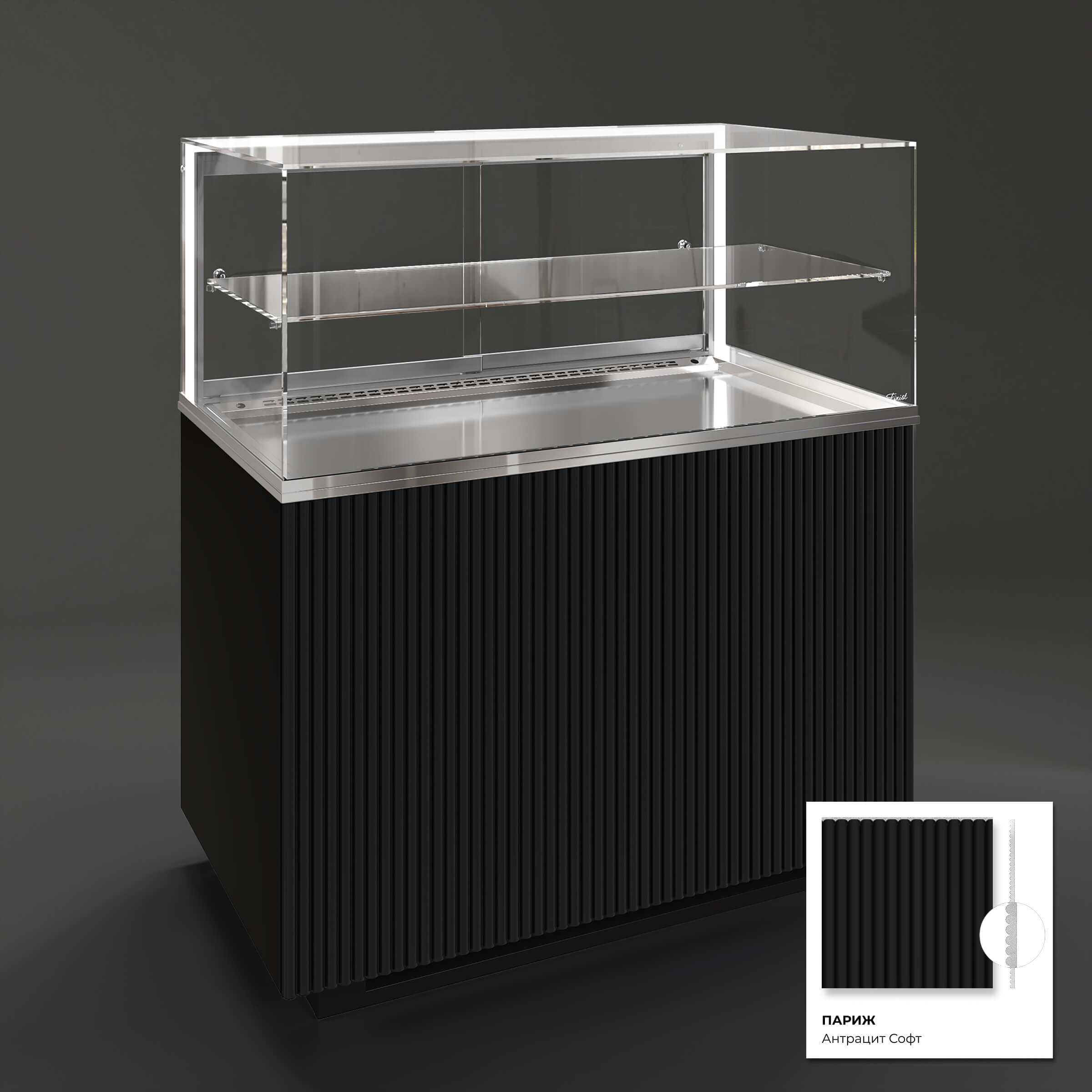 Кондитерская напольная холодильная витрина серии GLASSIER 812 LUX (1 полка)