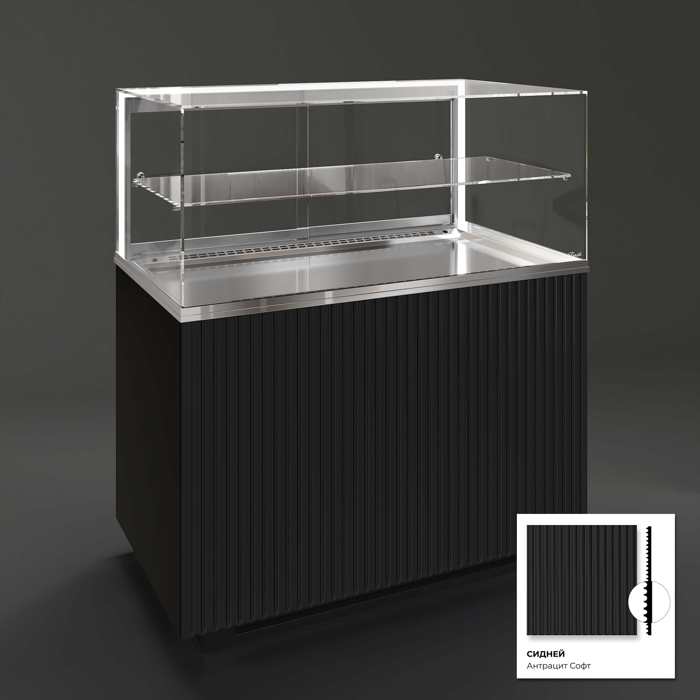 Кондитерская напольная холодильная витрина серии GLASSIER 812 LUX (1 полка)