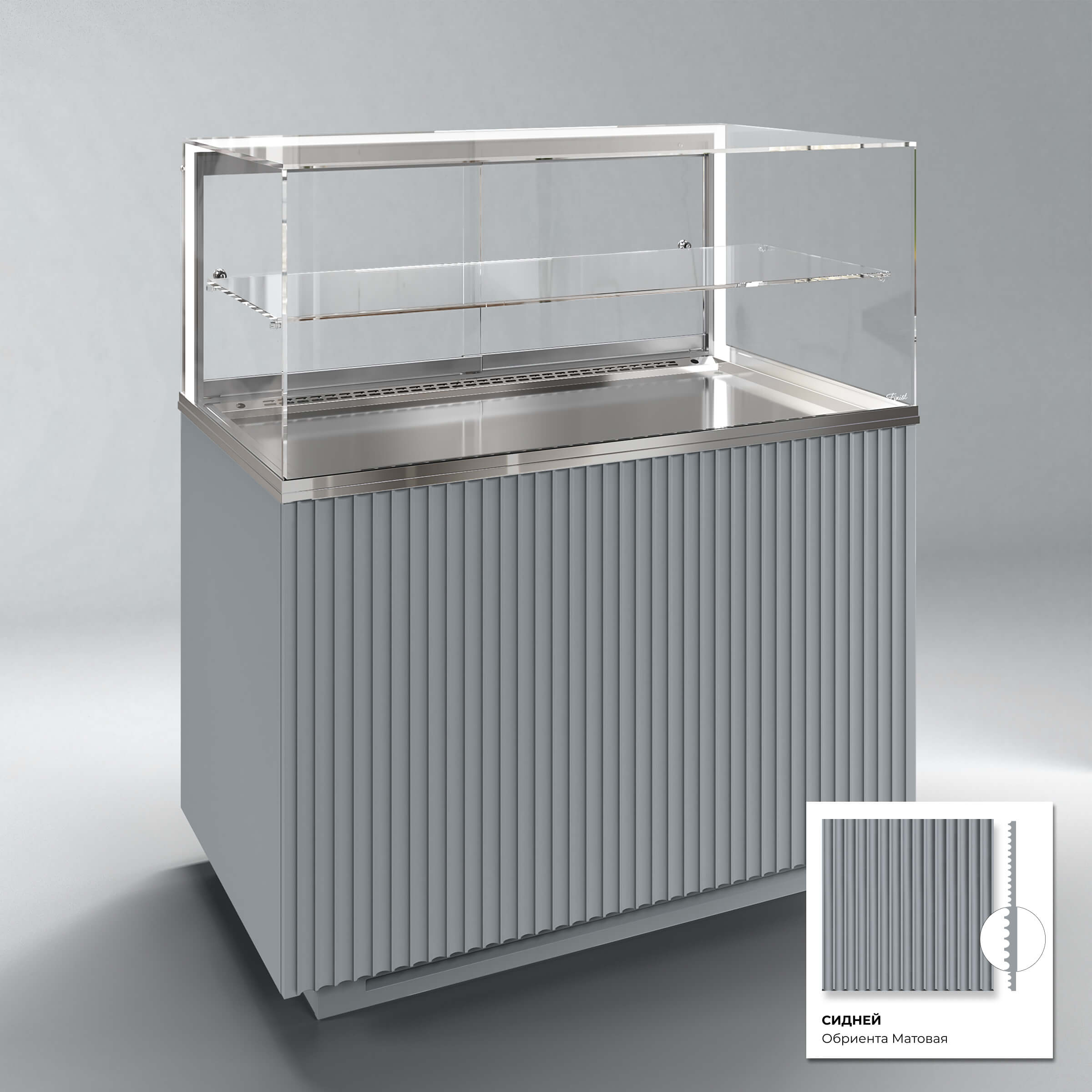 Кондитерская напольная холодильная витрина серии GLASSIER 812 LUX (1 полка)