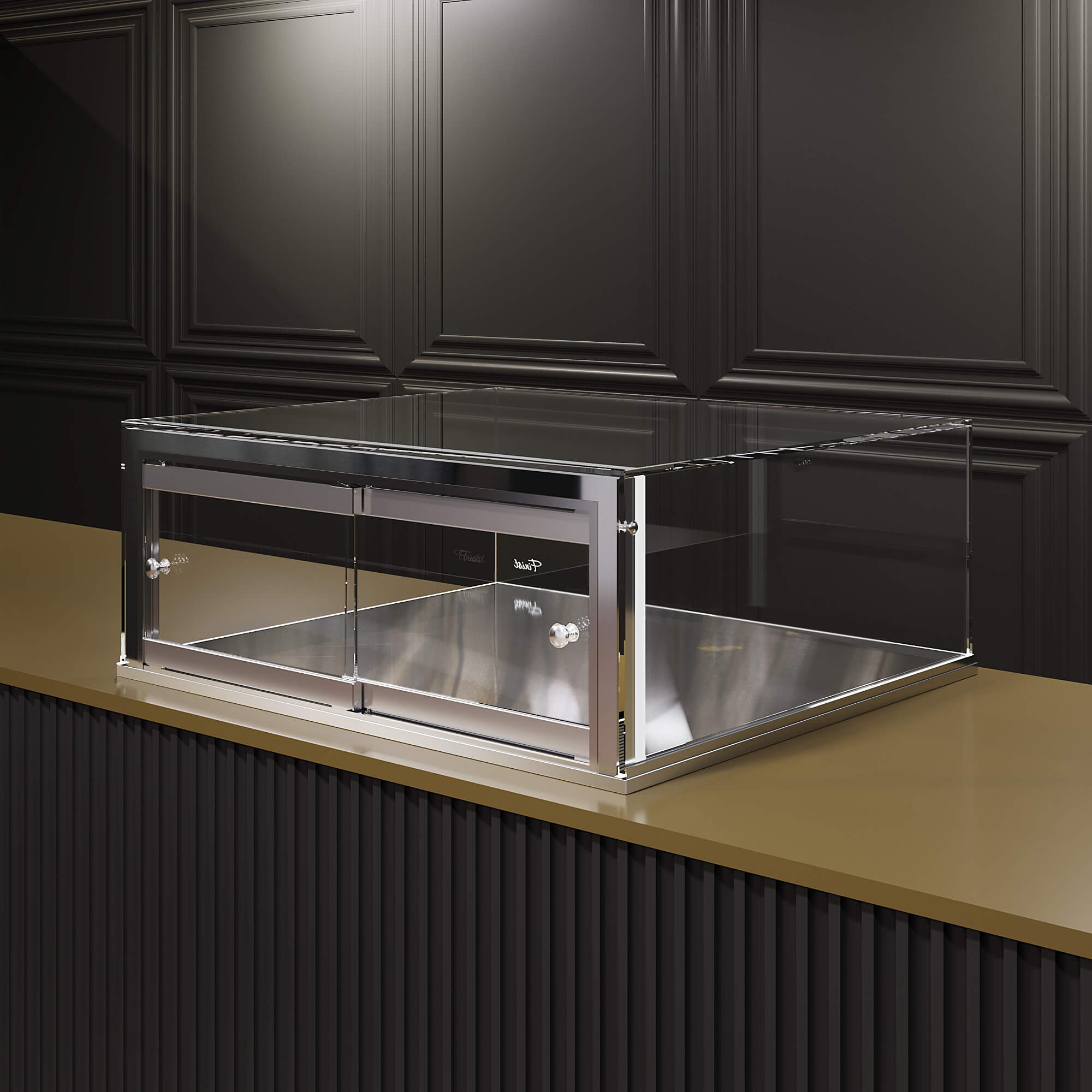 Встраиваемая нейтральная витрина Glassier 58