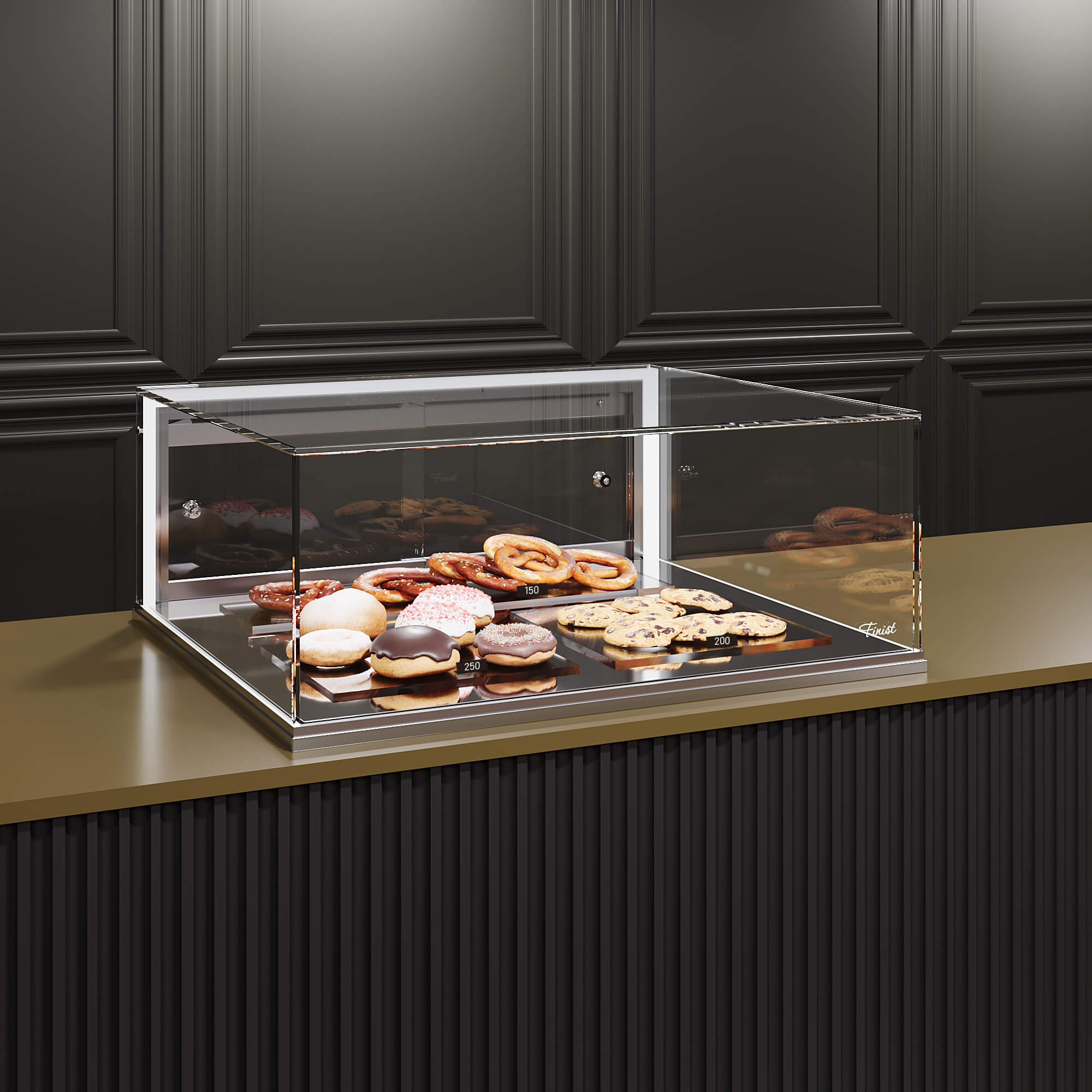 Встраиваемая нейтральная витрина Glassier 58