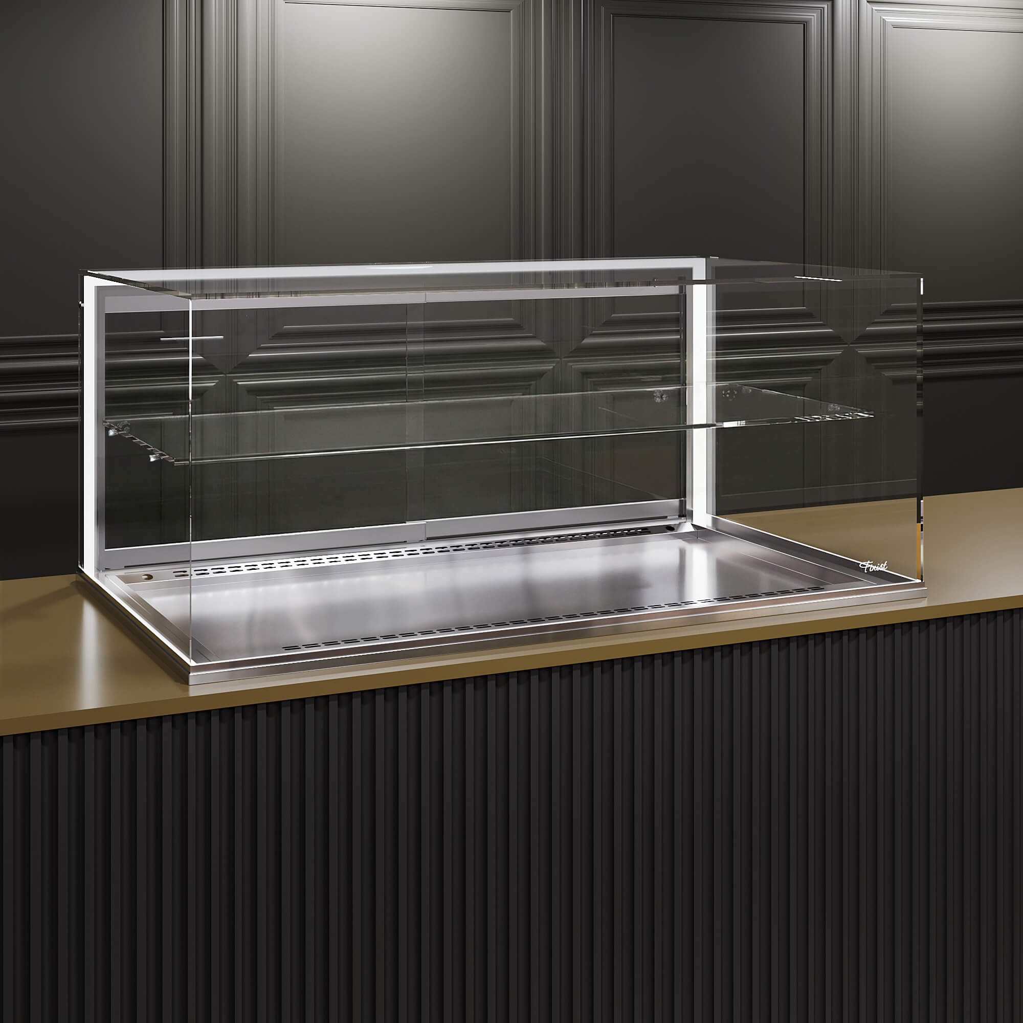 Встраиваемая тепловая витрина Glassier h (полки)