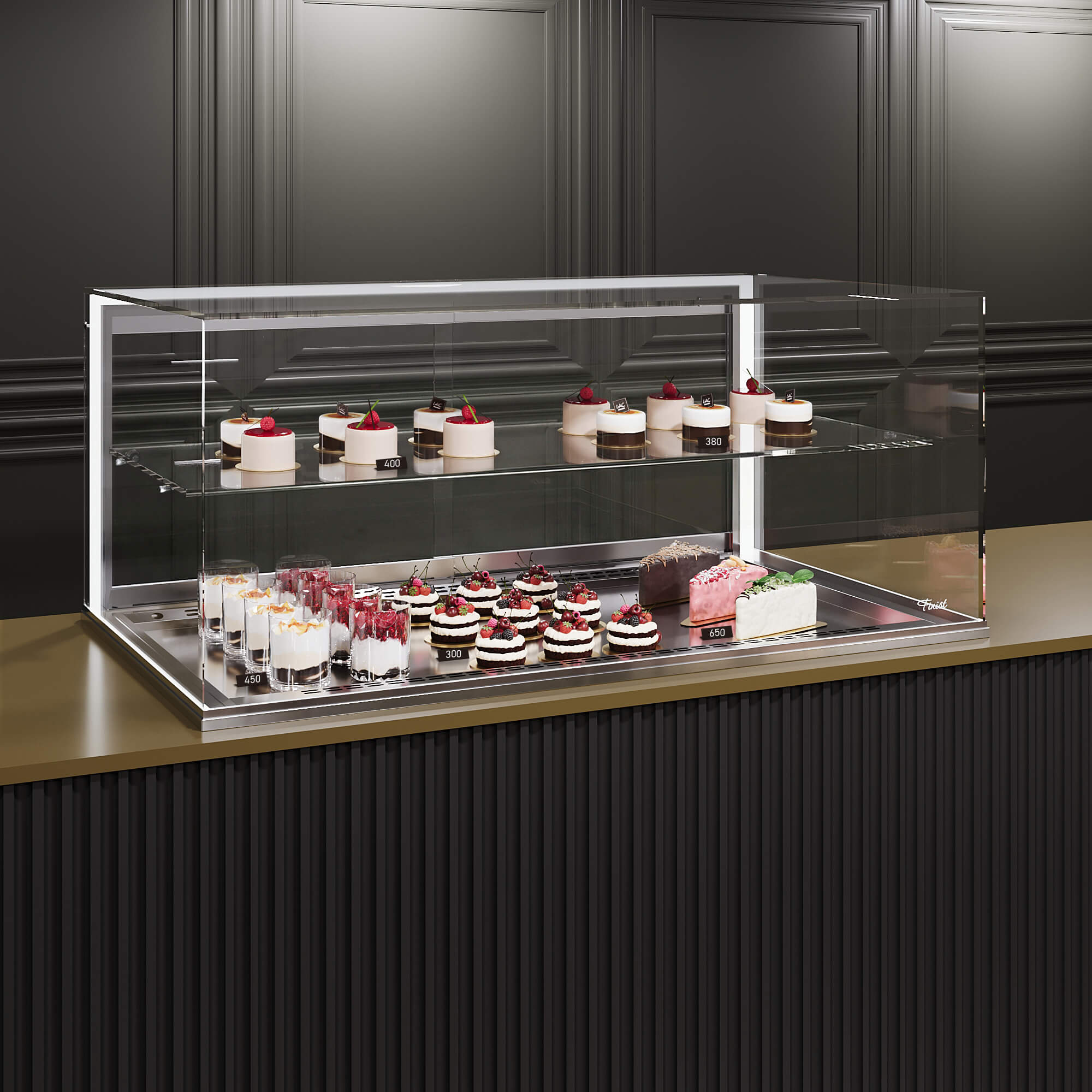 Встраиваемая кондитерская витрина Glassier 812