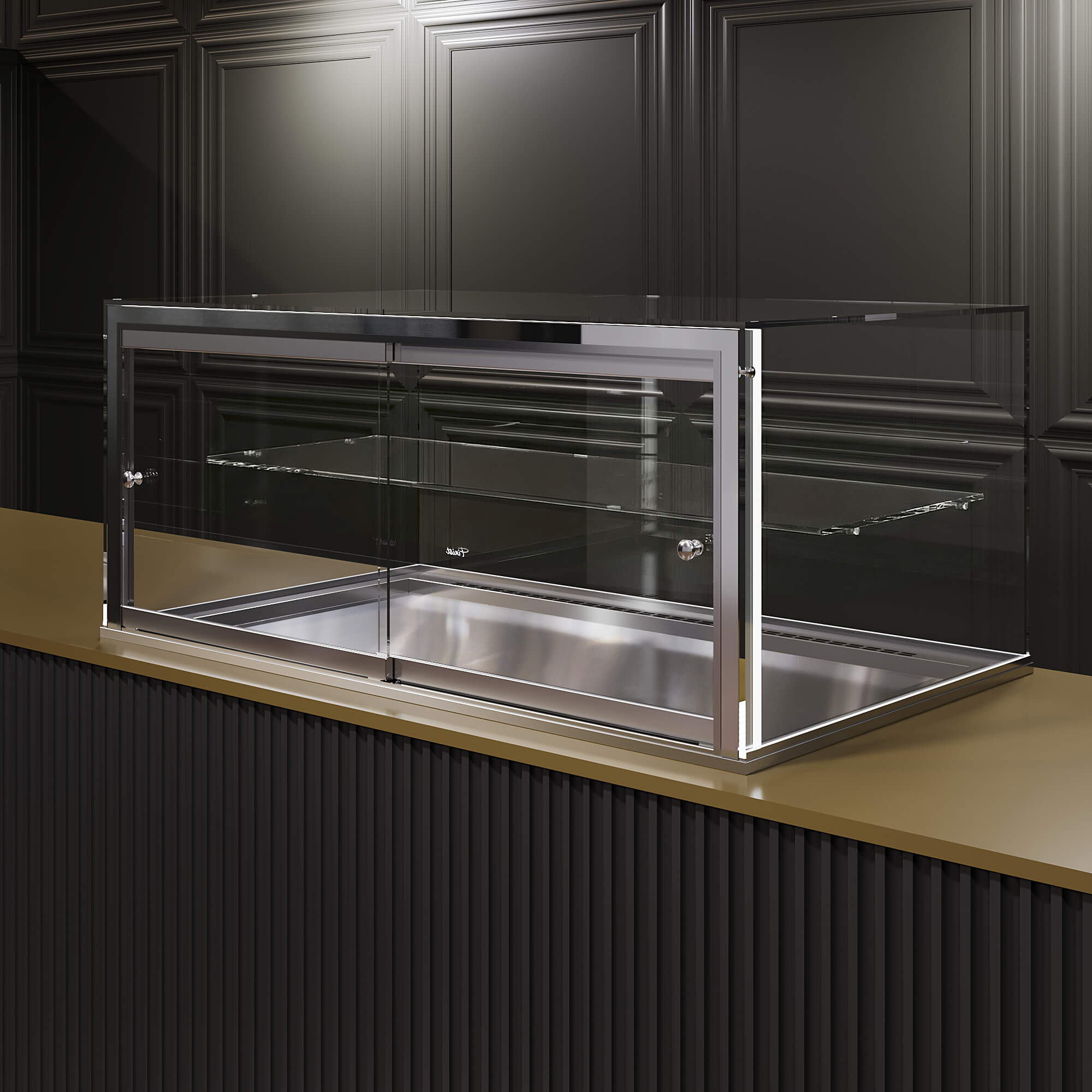 Встраиваемая тепловая витрина Glassier h (полки)