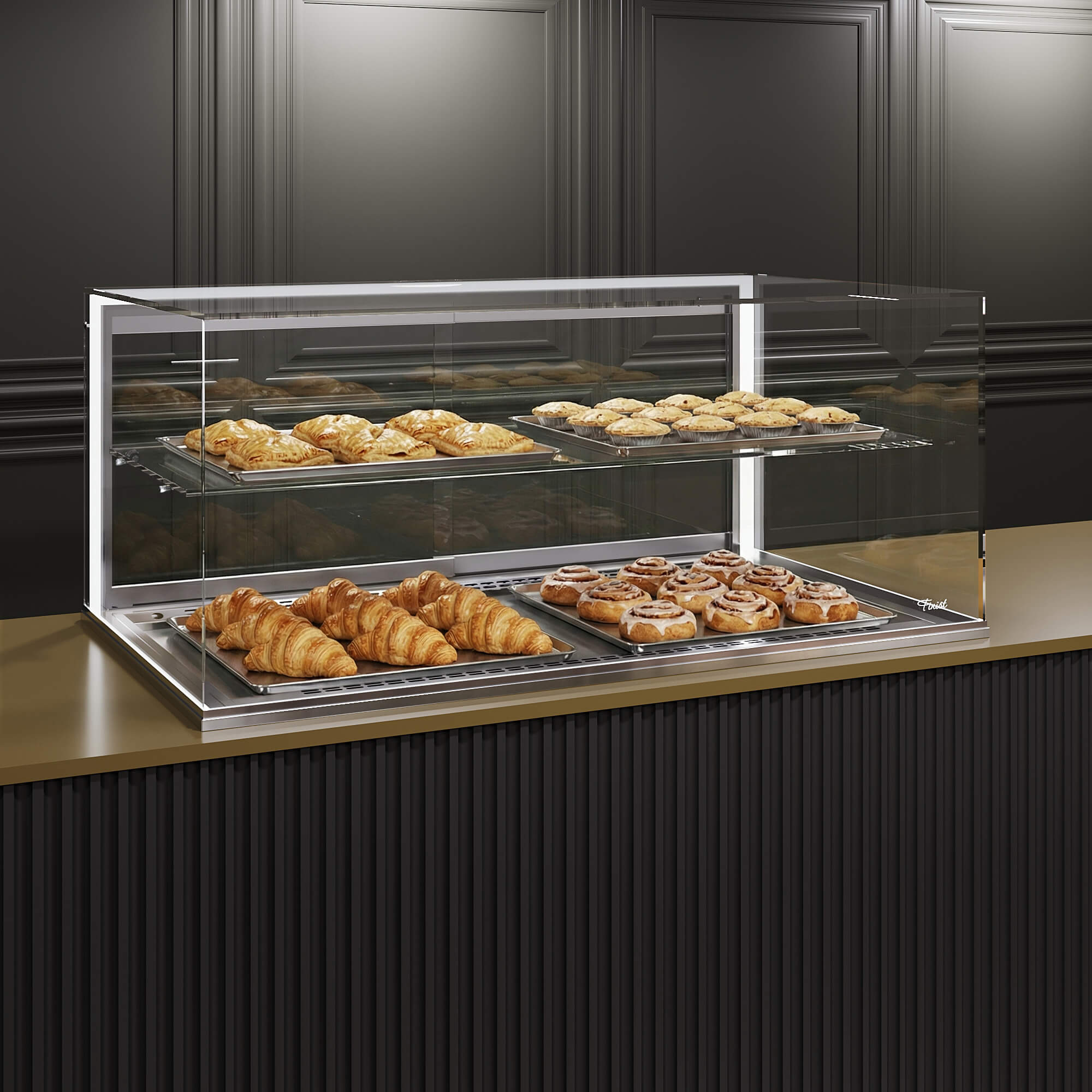 Встраиваемая тепловая витрина Glassier h (полки)