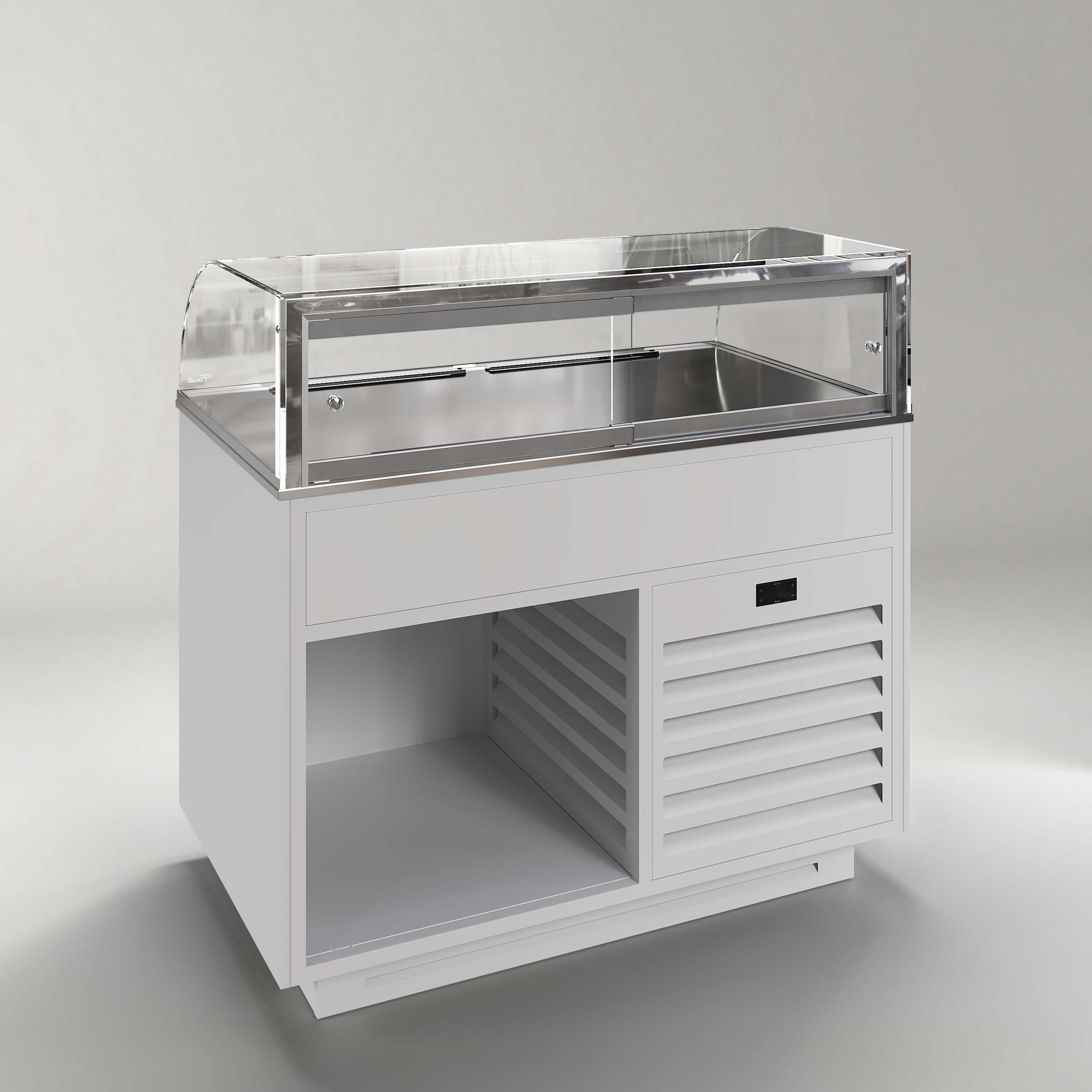 Кондитерская напольная холодильная витрина серии GLASSIER LUXURY LUX