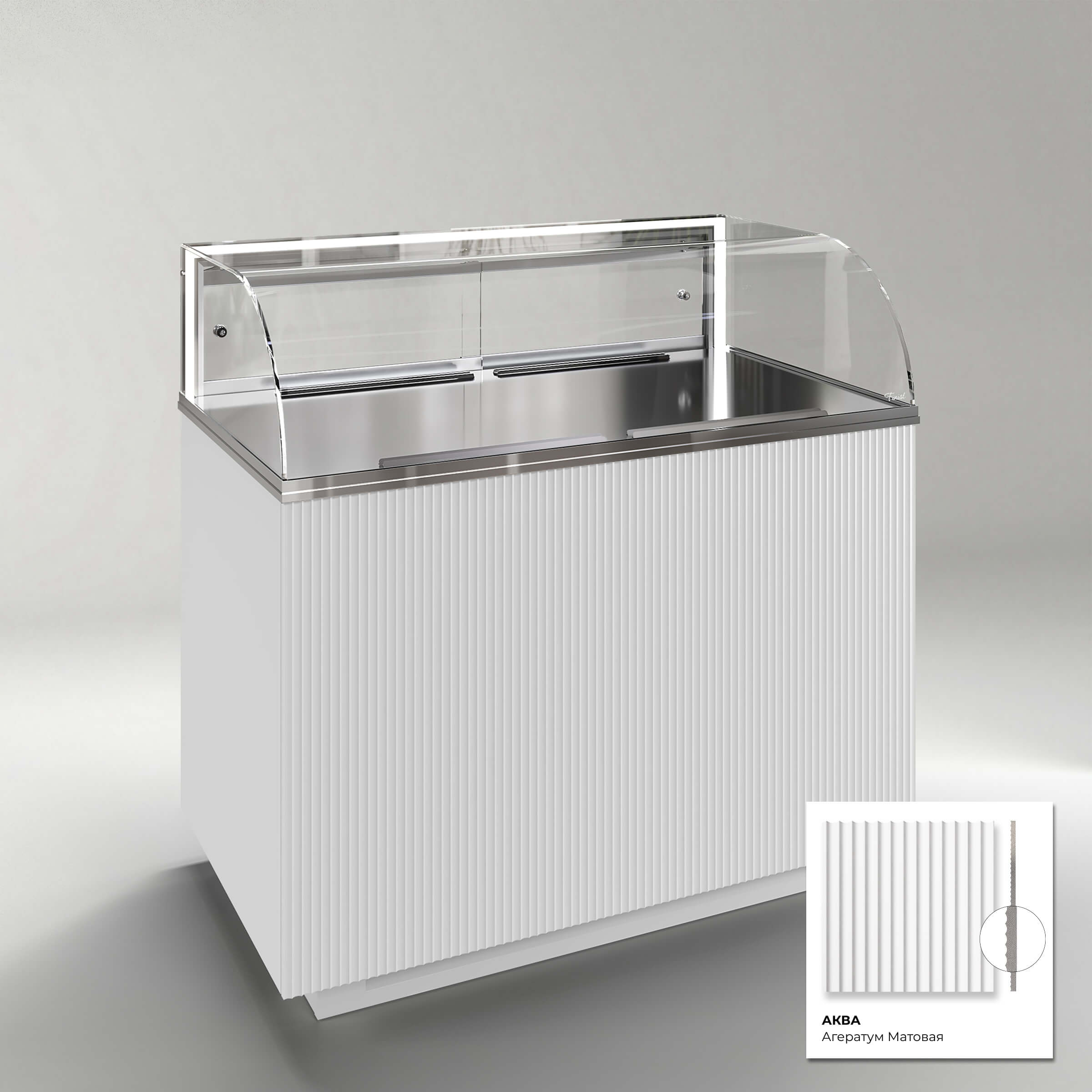 Кондитерская напольная холодильная витрина серии GLASSIER LUXURY LUX