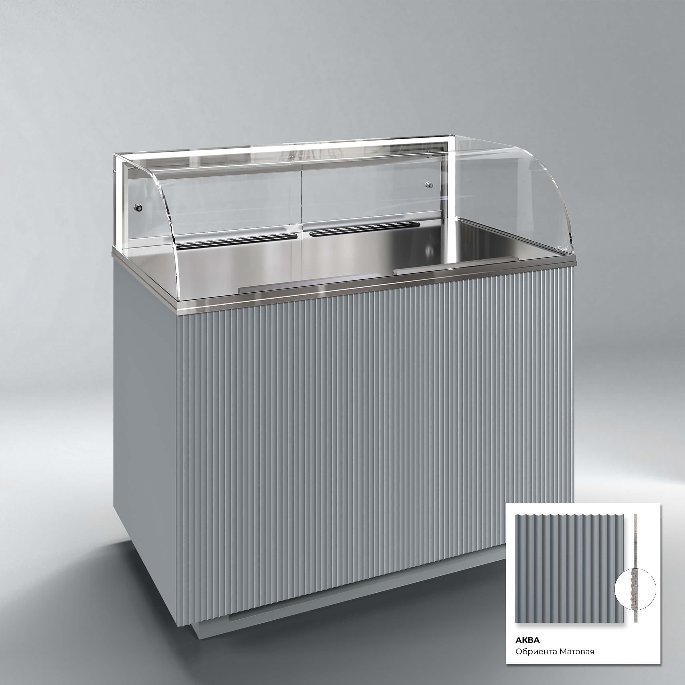 Кондитерская напольная холодильная витрина серии GLASSIER LUXURY LUX