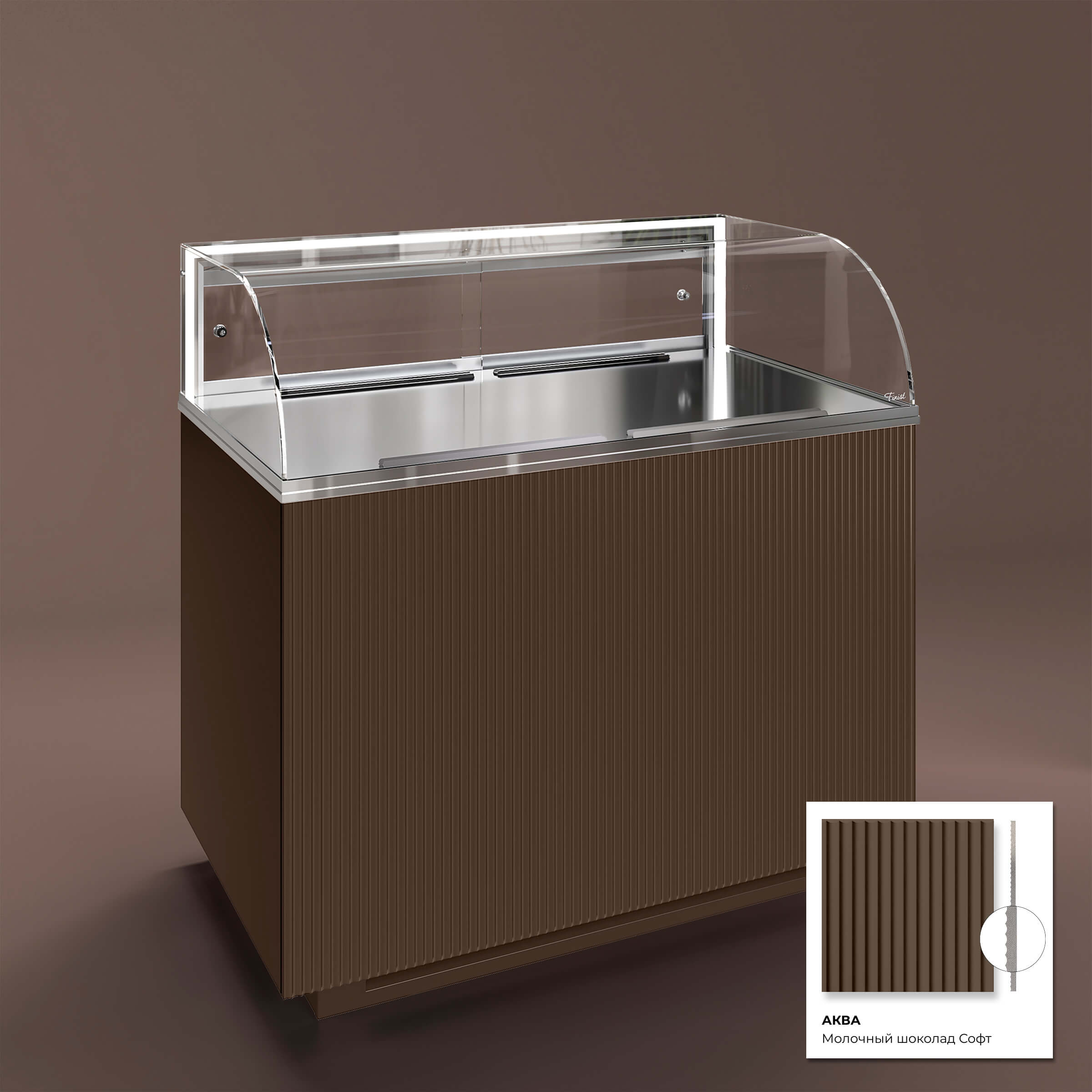 Кондитерская напольная холодильная витрина серии GLASSIER LUXURY LUX