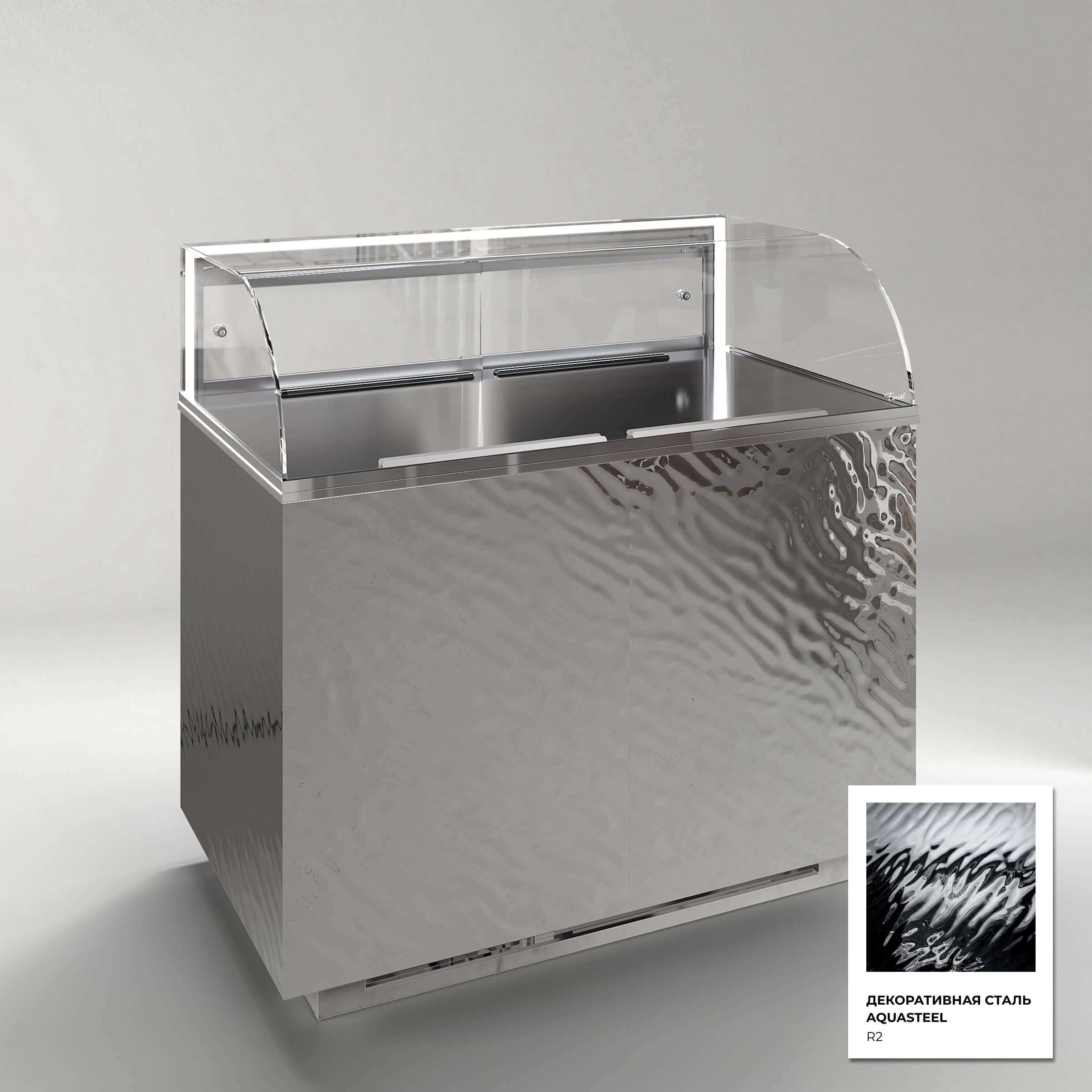 Кондитерская напольная холодильная витрина серии GLASSIER LUXURY LUX