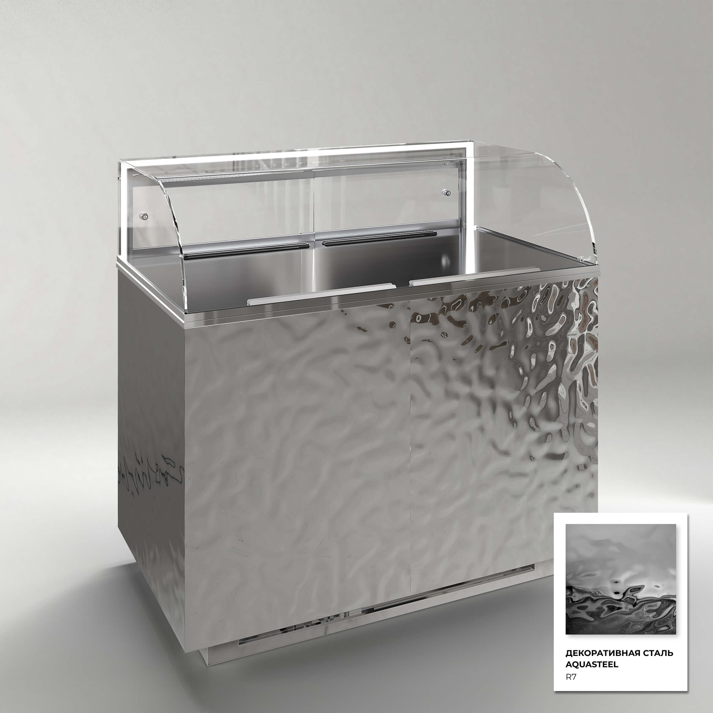 Кондитерская напольная холодильная витрина серии GLASSIER LUXURY LUX