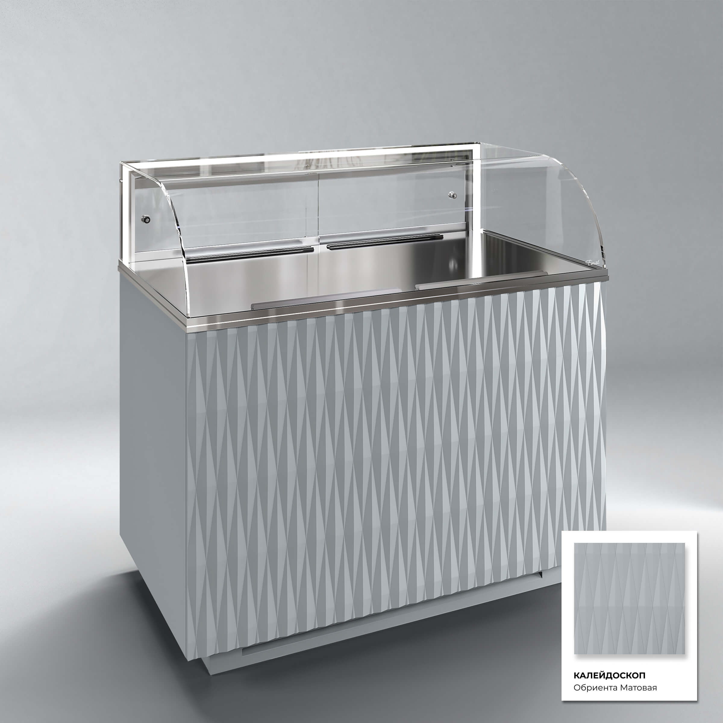 Кондитерская напольная холодильная витрина серии GLASSIER LUXURY LUX