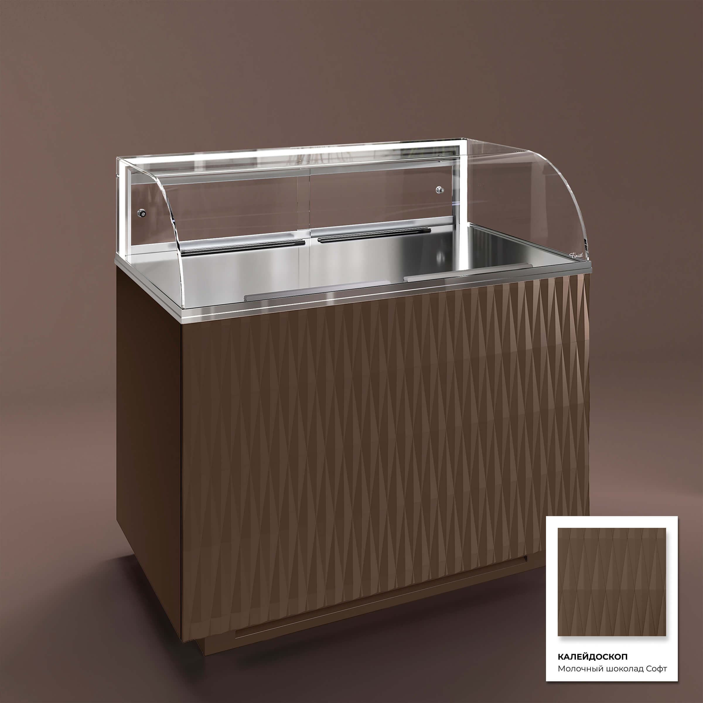 Кондитерская напольная холодильная витрина серии GLASSIER LUXURY LUX