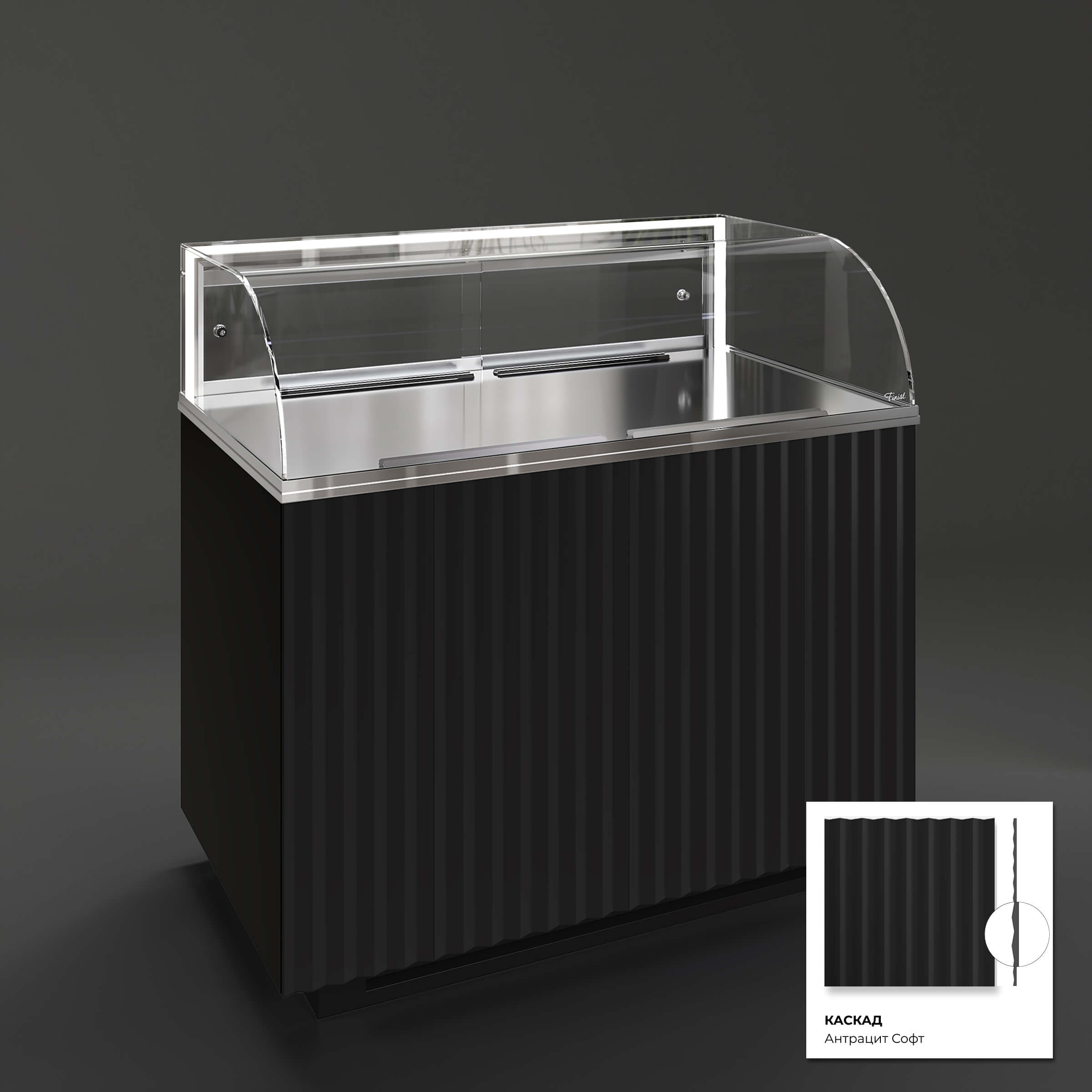 Кондитерская напольная холодильная витрина серии GLASSIER LUXURY LUX