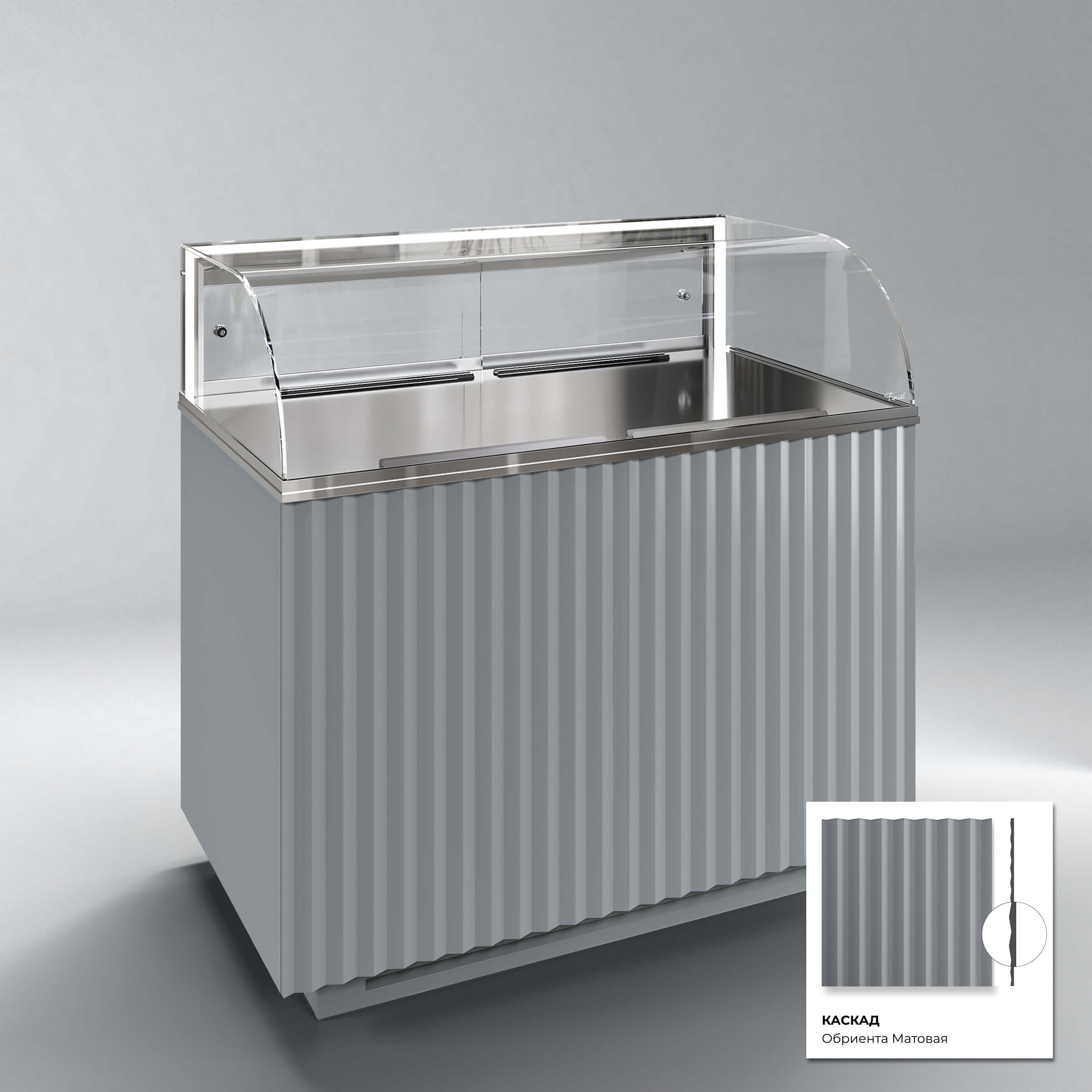 Кондитерская напольная холодильная витрина серии GLASSIER LUXURY LUX