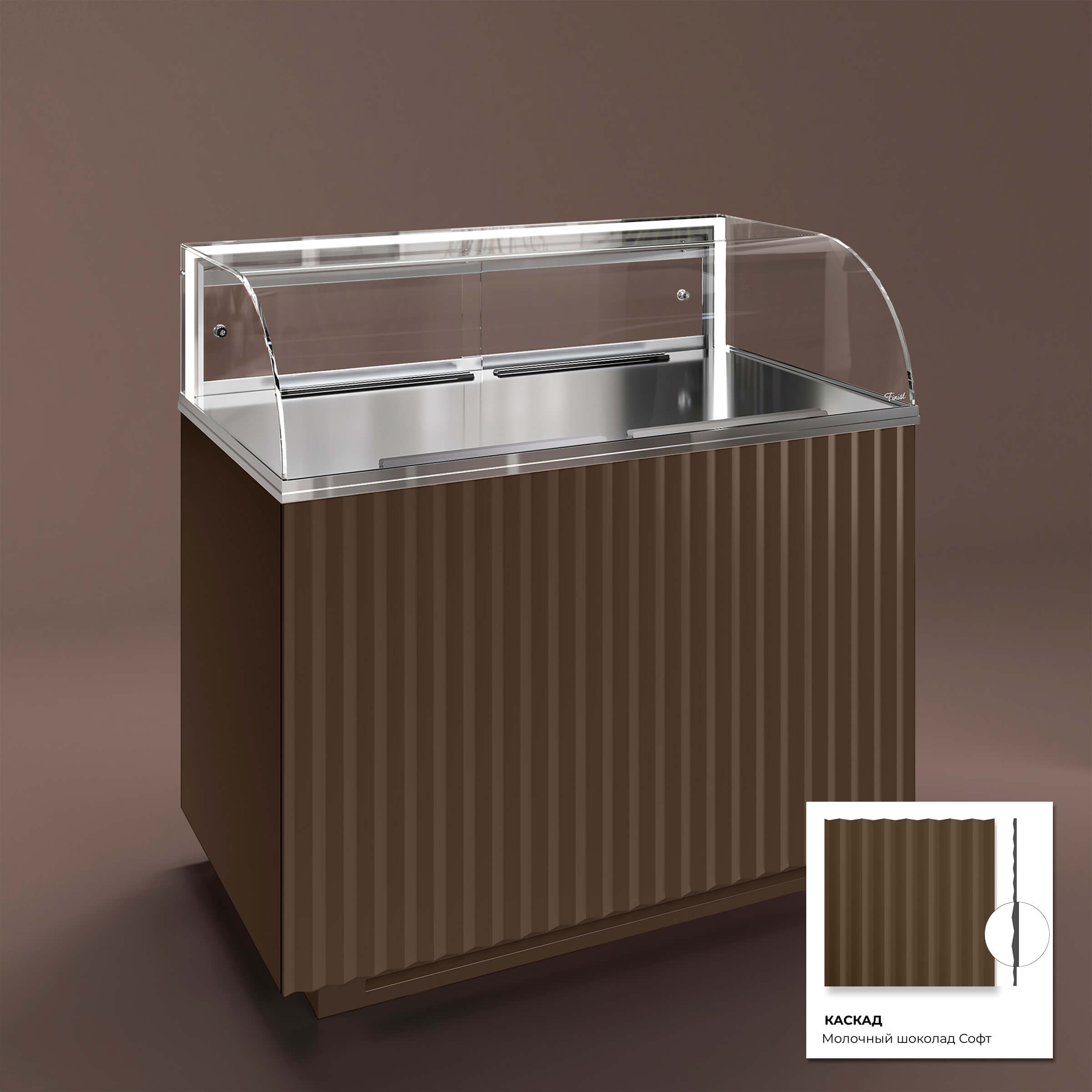 Кондитерская напольная холодильная витрина серии GLASSIER LUXURY LUX