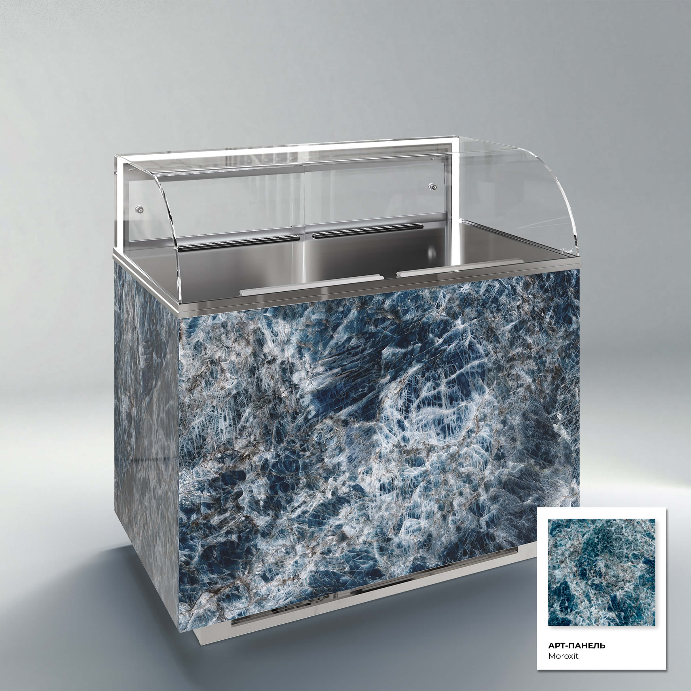 Кондитерская напольная холодильная витрина серии GLASSIER LUXURY LUX