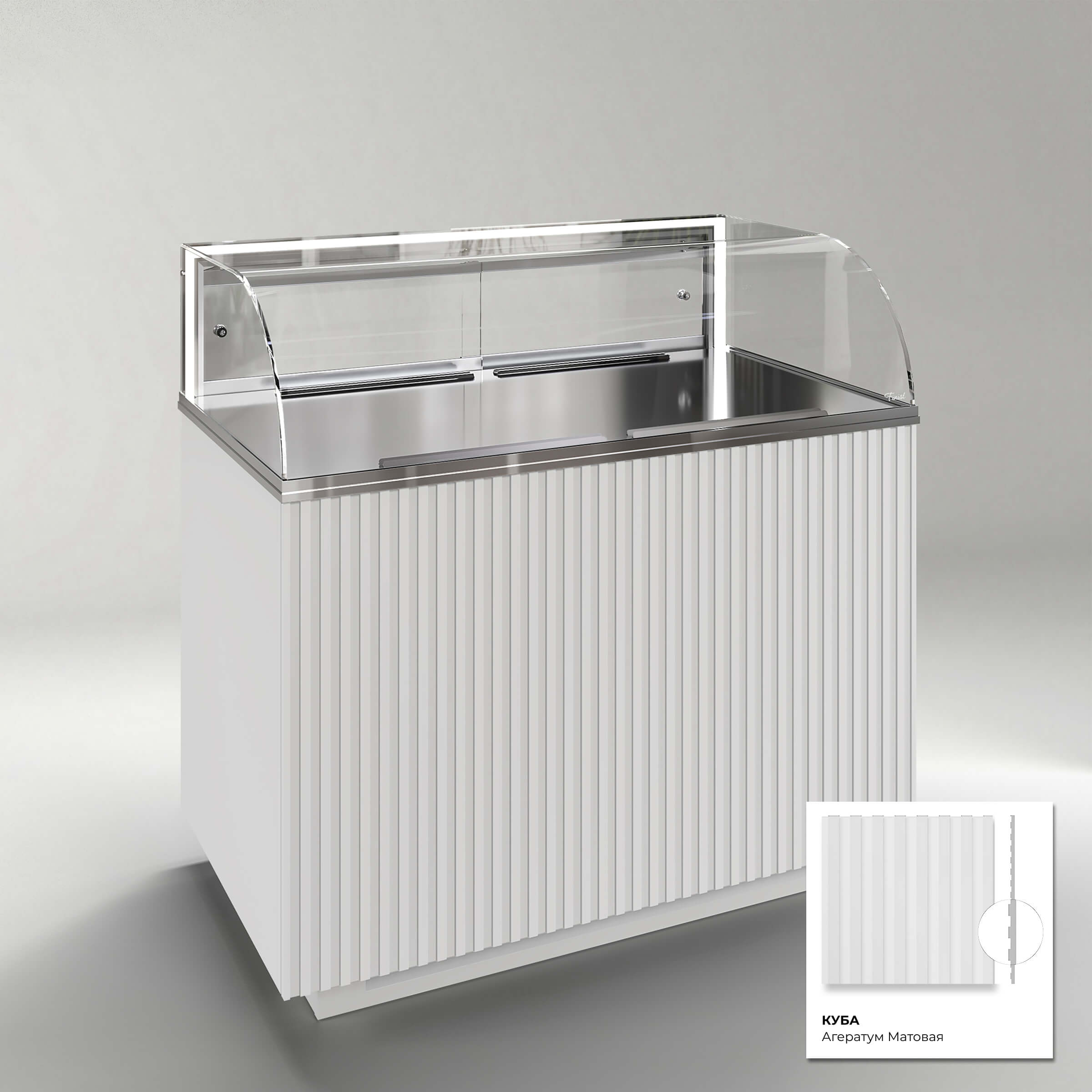 Кондитерская напольная холодильная витрина серии GLASSIER LUXURY LUX