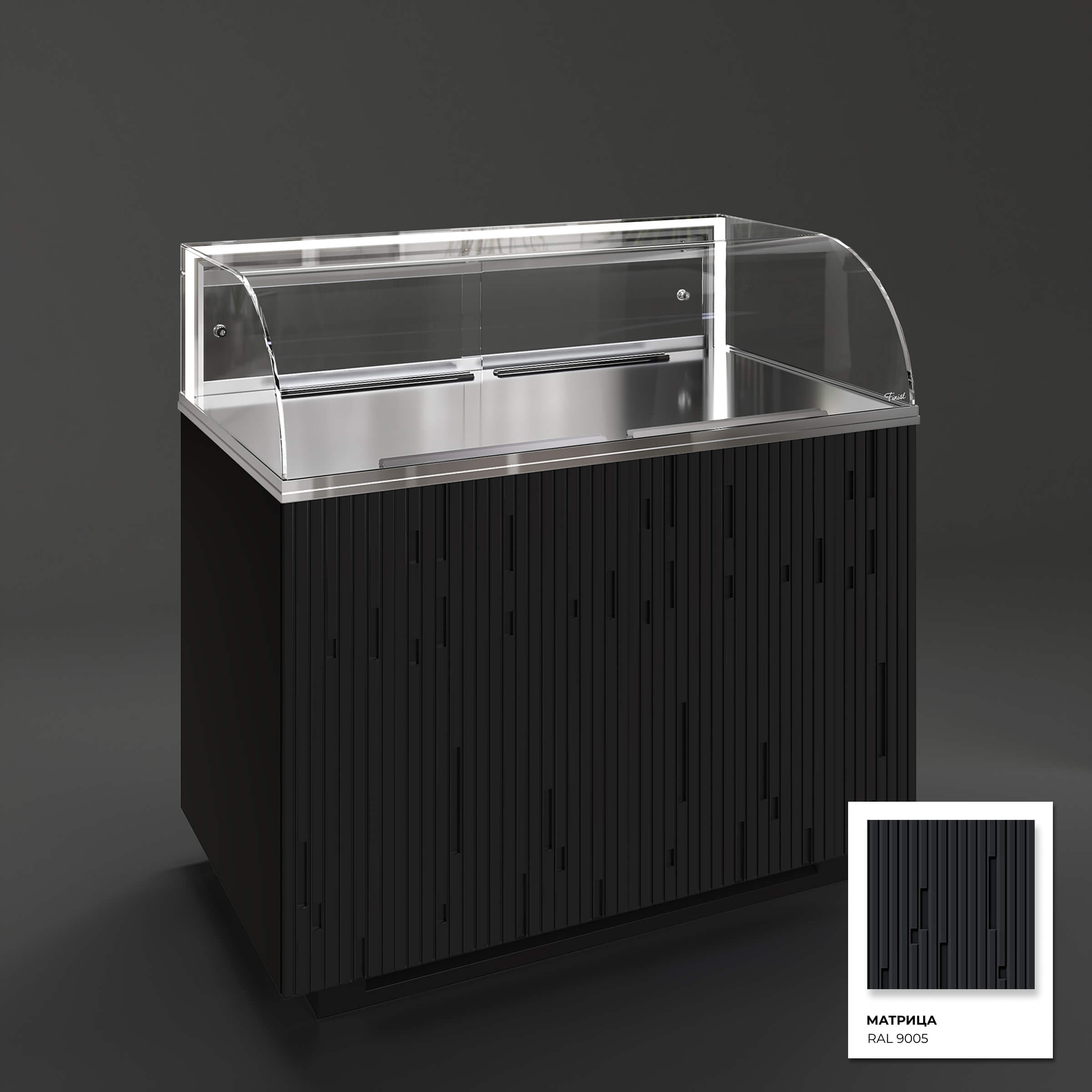 Кондитерская напольная холодильная витрина серии GLASSIER LUXURY LUX