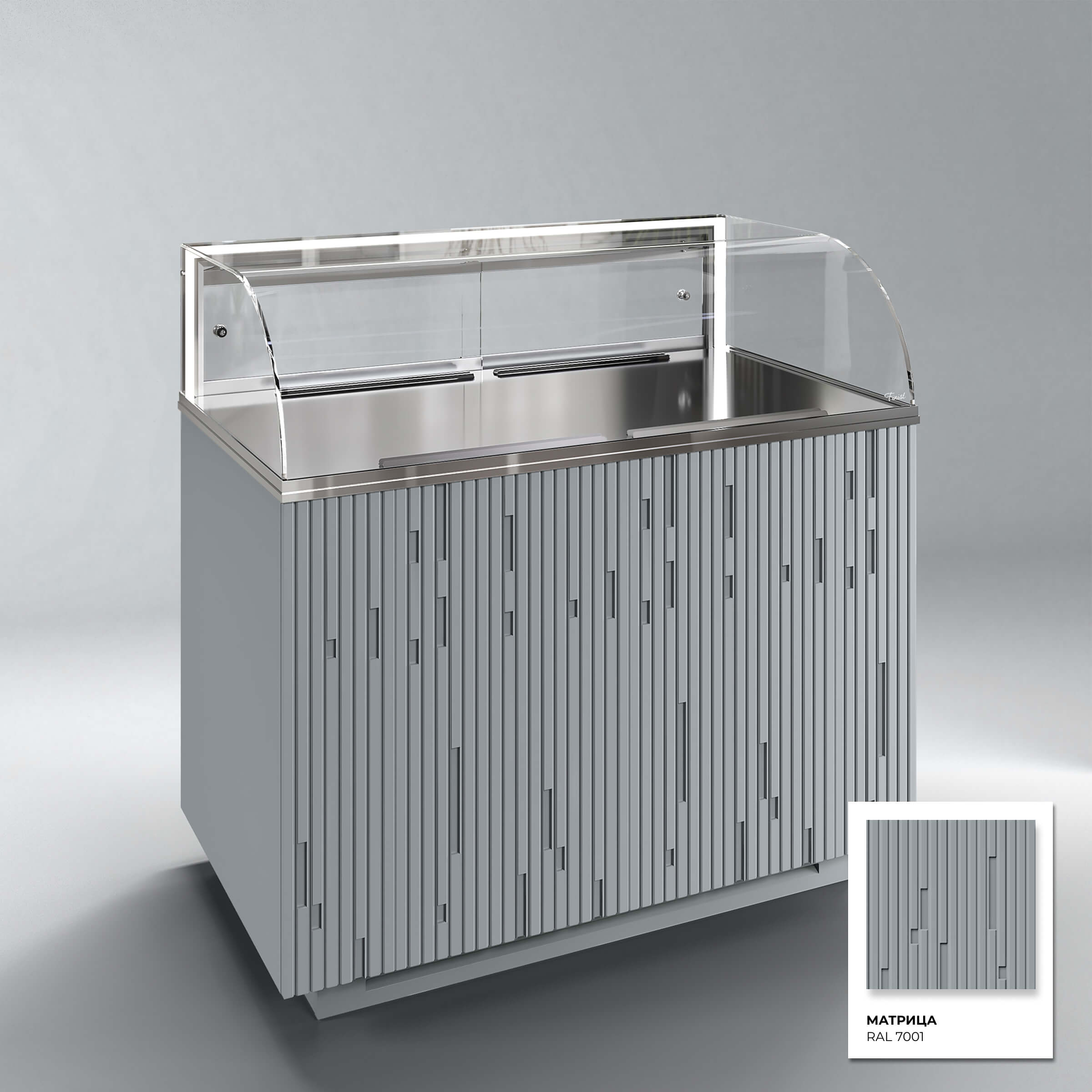 Кондитерская напольная холодильная витрина серии GLASSIER LUXURY LUX