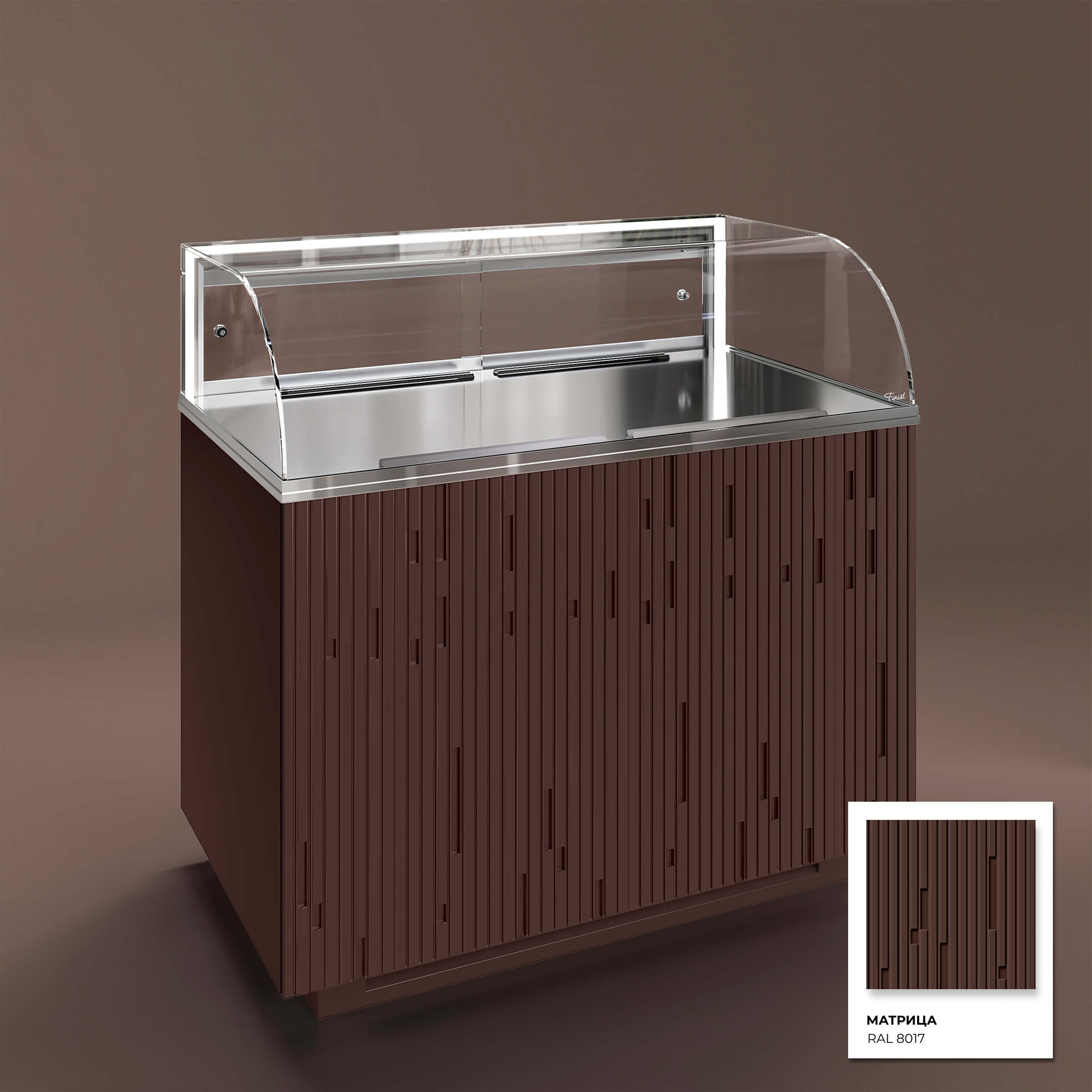 Кондитерская напольная холодильная витрина серии GLASSIER LUXURY LUX