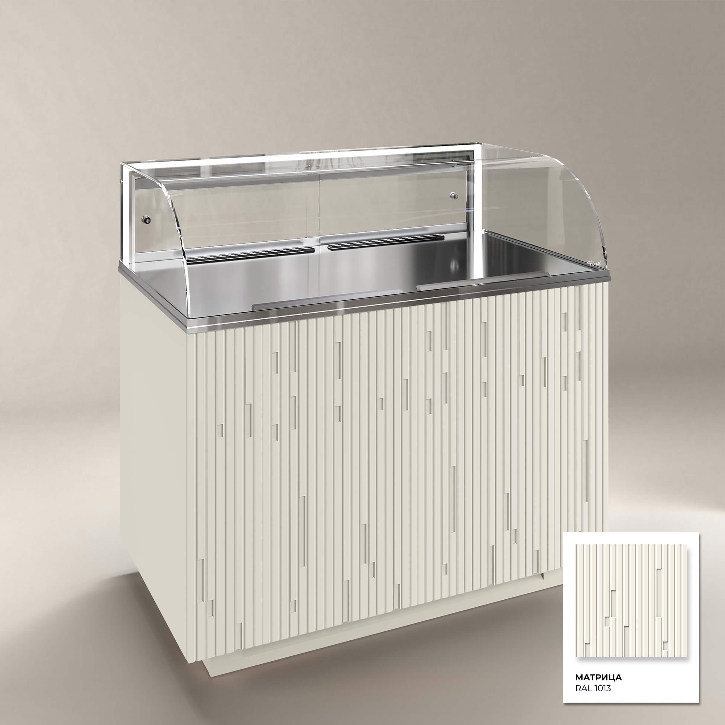 Кондитерская напольная холодильная витрина серии GLASSIER LUXURY LUX