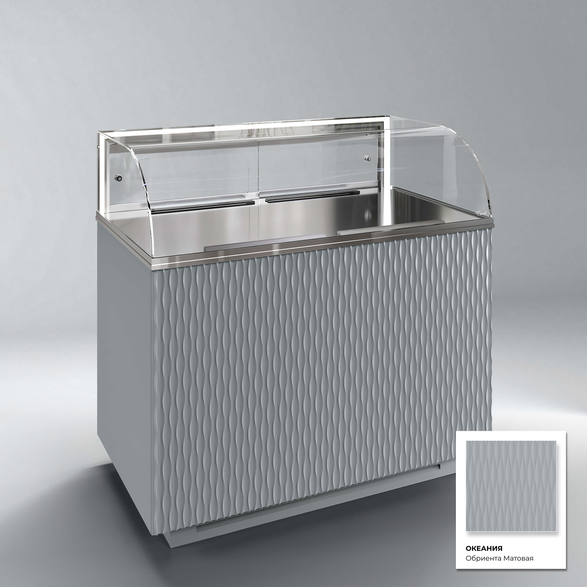 Кондитерская напольная холодильная витрина серии GLASSIER LUXURY LUX