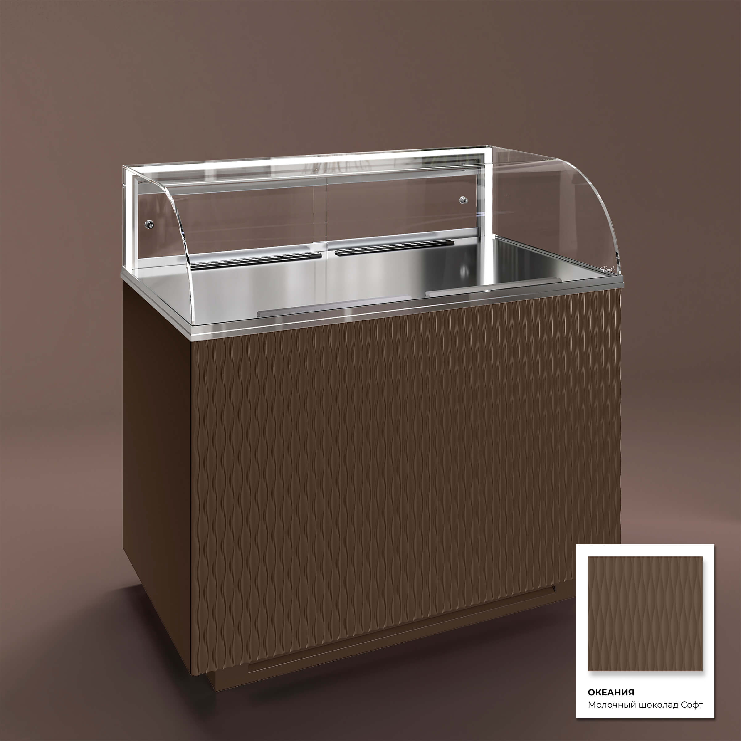 Кондитерская напольная холодильная витрина серии GLASSIER LUXURY LUX