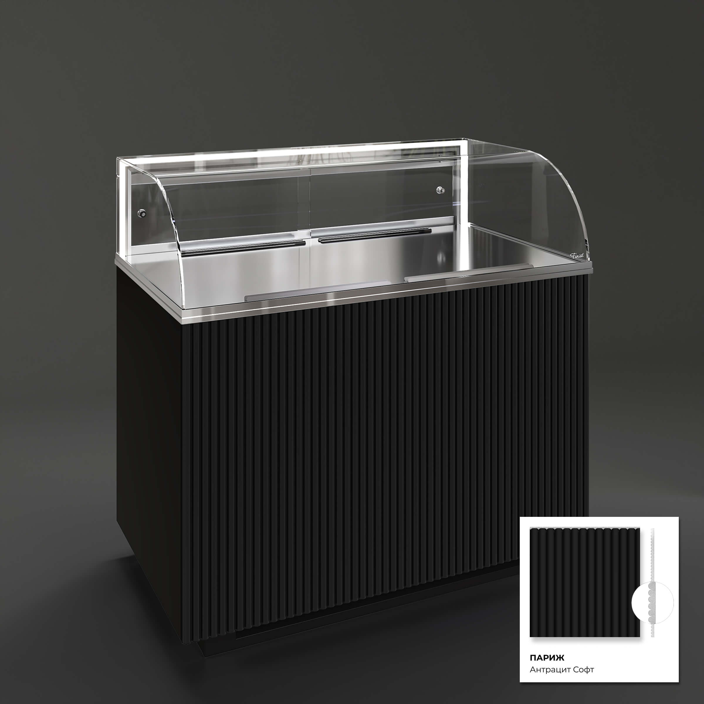 Кондитерская напольная холодильная витрина серии GLASSIER LUXURY LUX