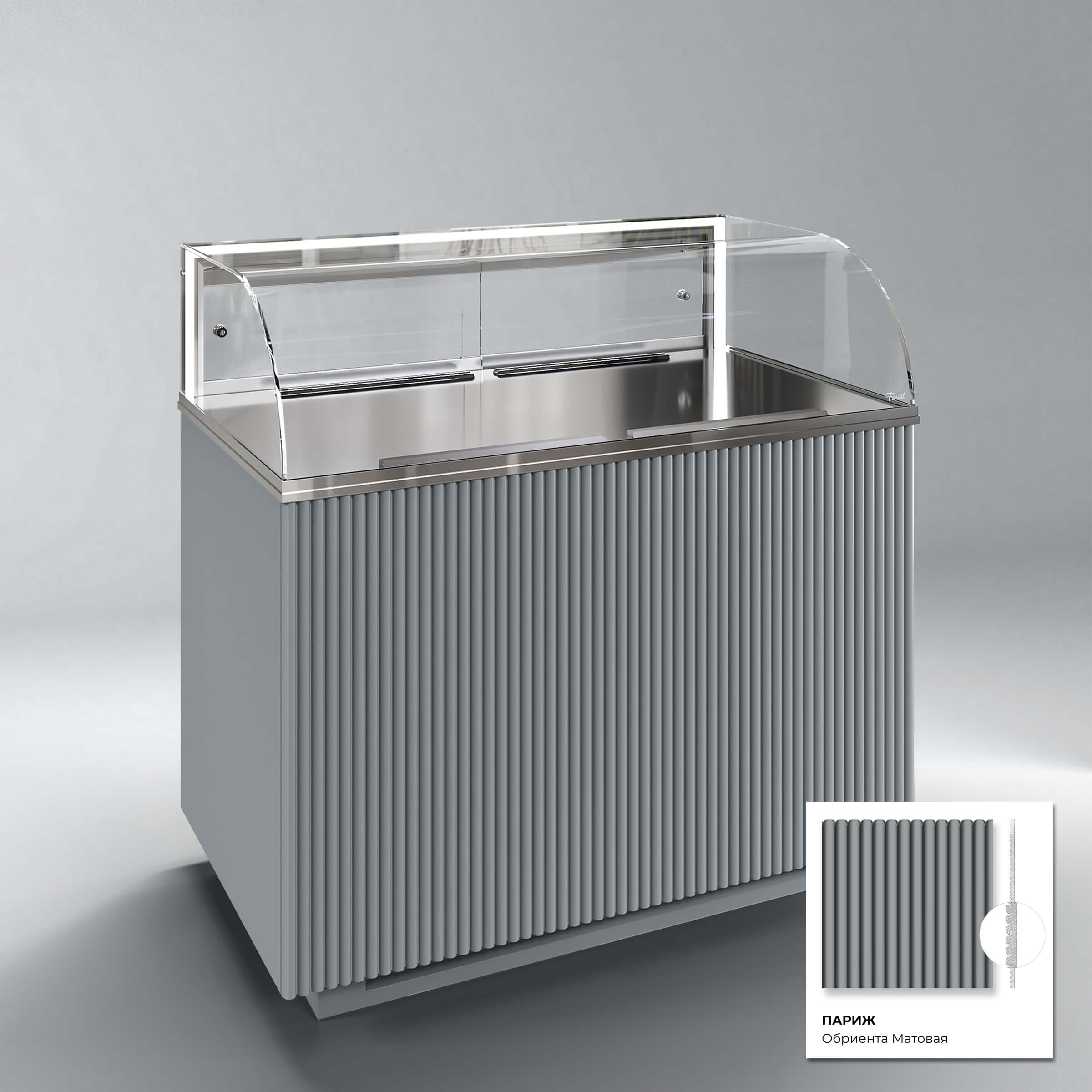 Кондитерская напольная холодильная витрина серии GLASSIER LUXURY LUX